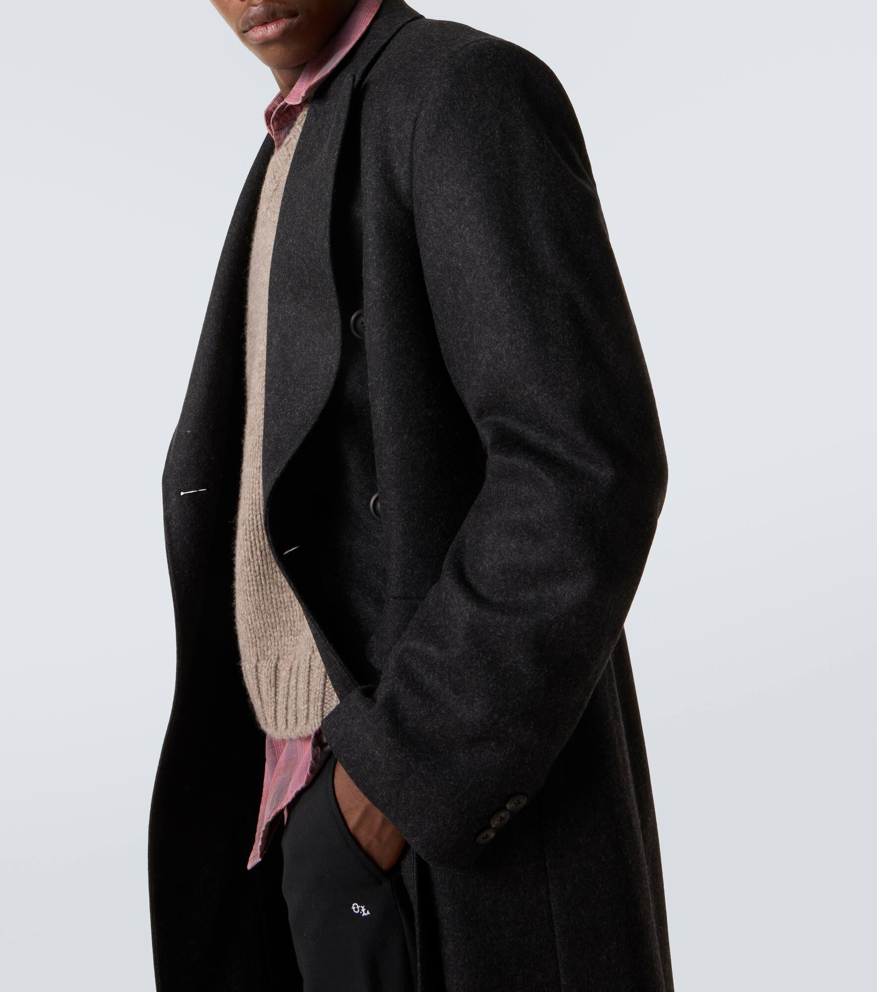 Whale double-breasted wool-blend coat - 5