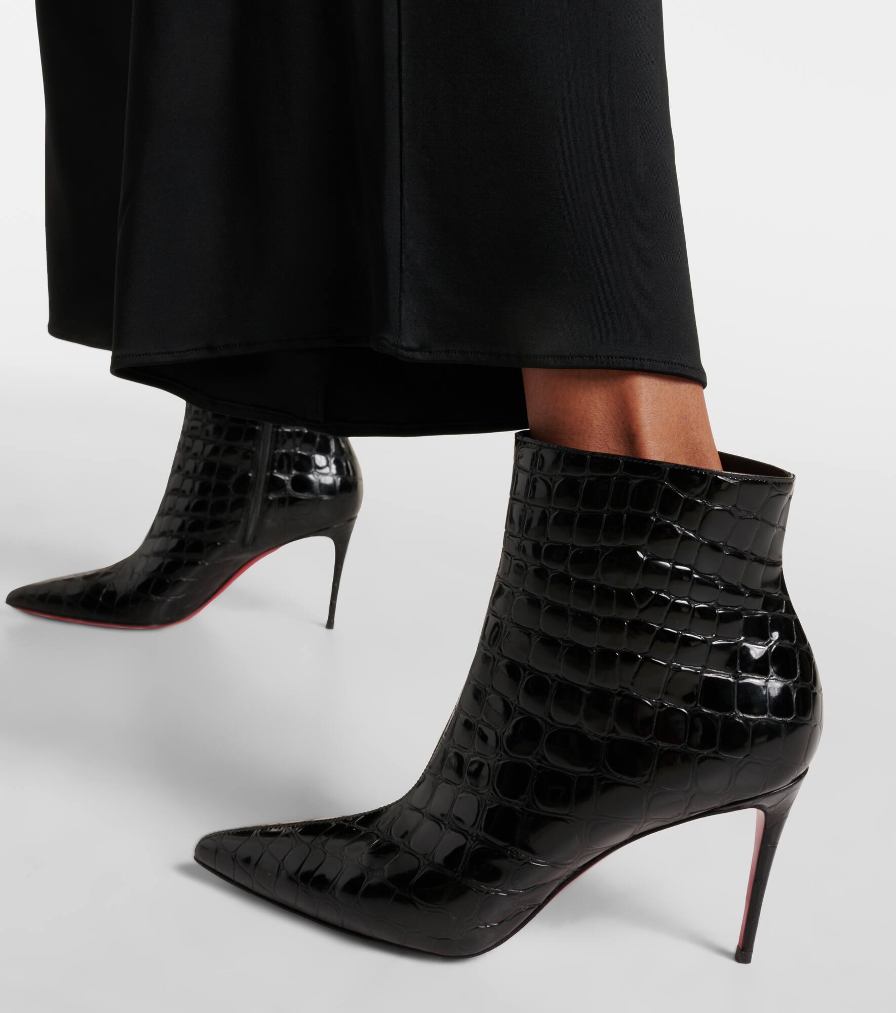 So Kate 85 croc-effect ankle boots - 7