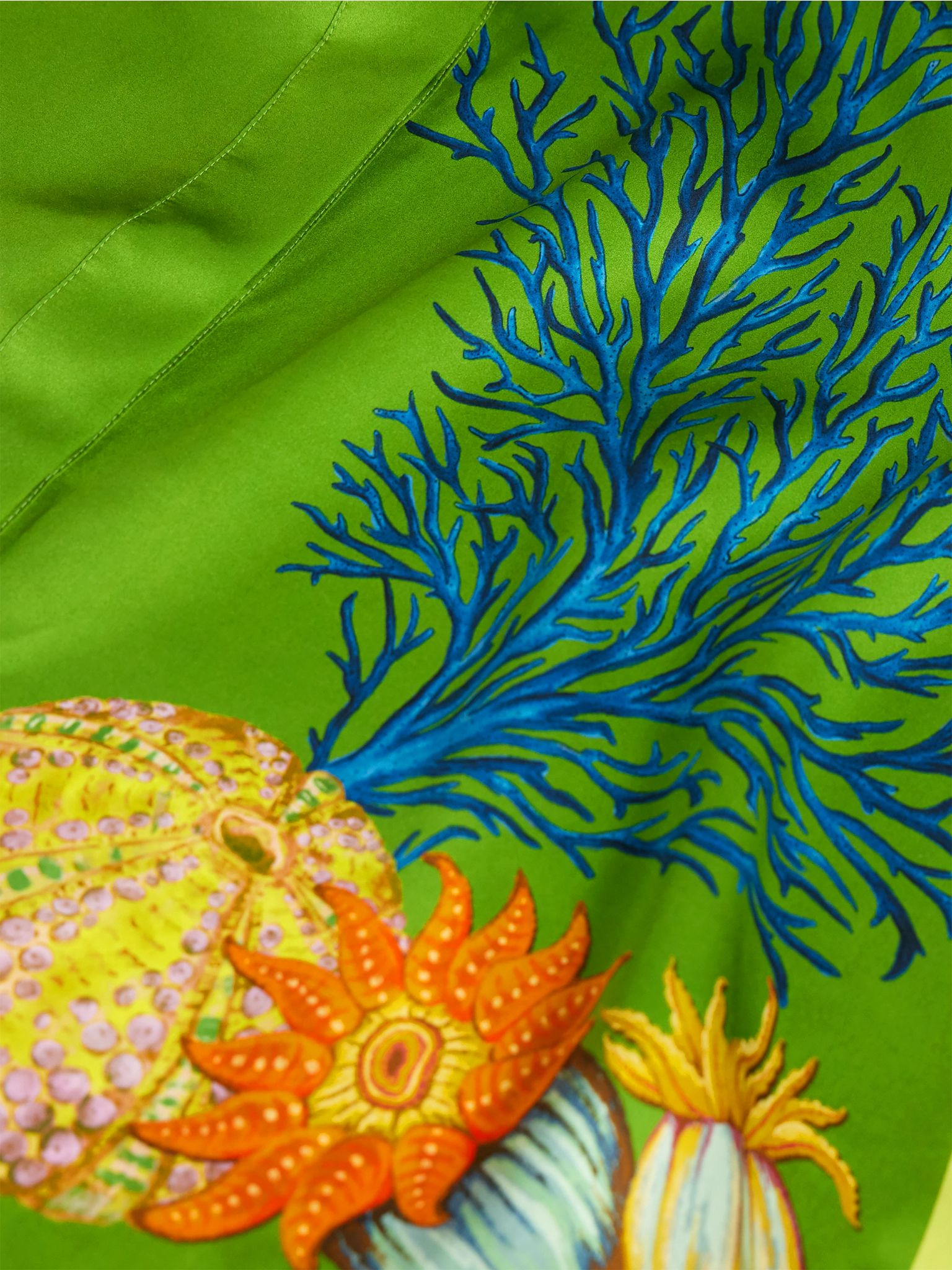 + Sam Pauletto Aquatica printed silk-satin shirt Green - 4