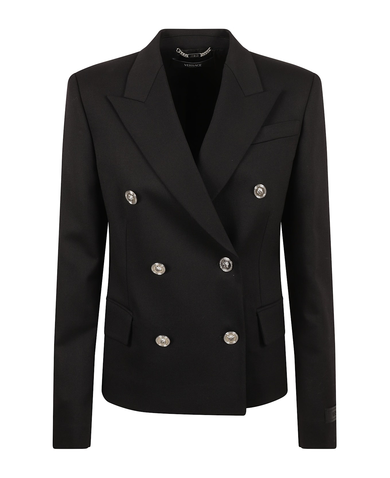 Double-breasted Cropped Blazer - 1