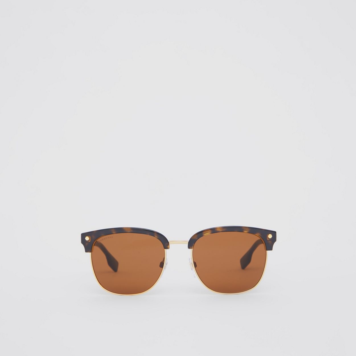 Icon Stripe Detail Square Frame Sunglasses - 1