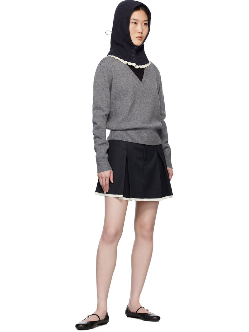 SANDY LIANG Gray & Black Bamboo Turtleneck outlook
