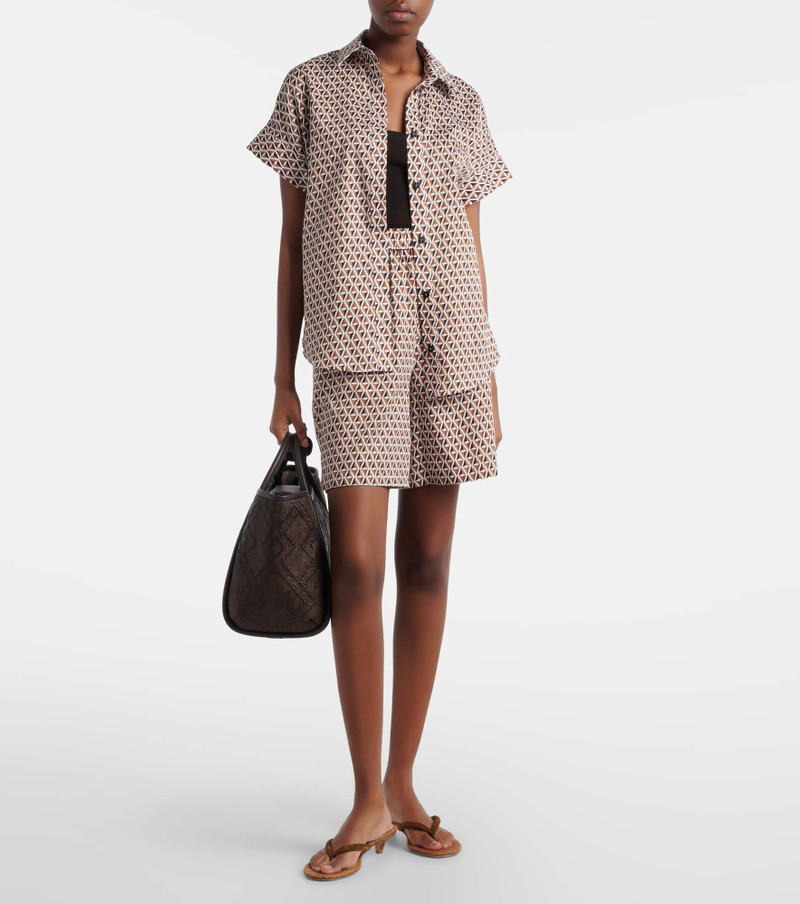 Max Mara Omelia printed cotton Bermuda shorts outlook