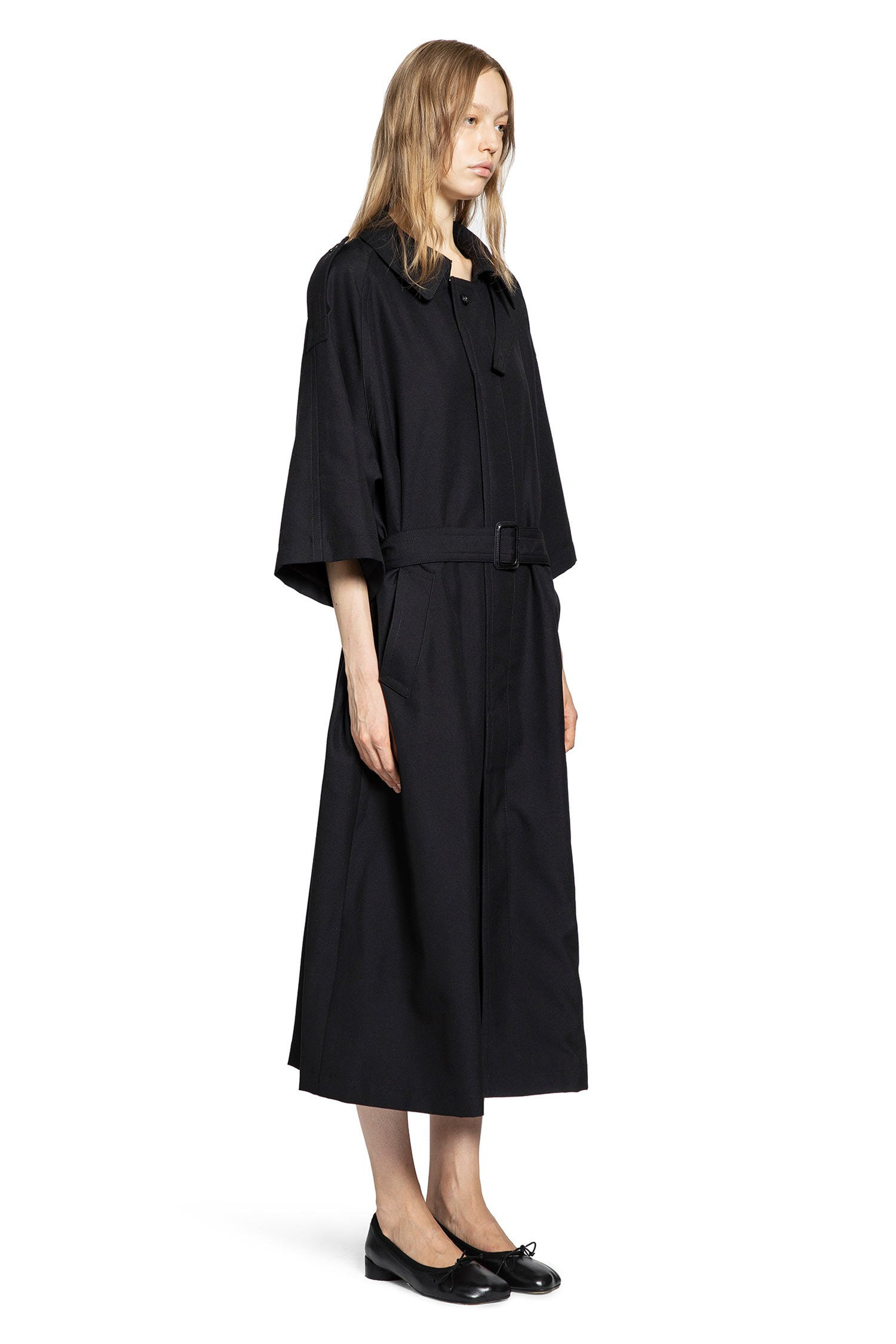 Mm6 Maison Margiela Woman Black Coats - 3