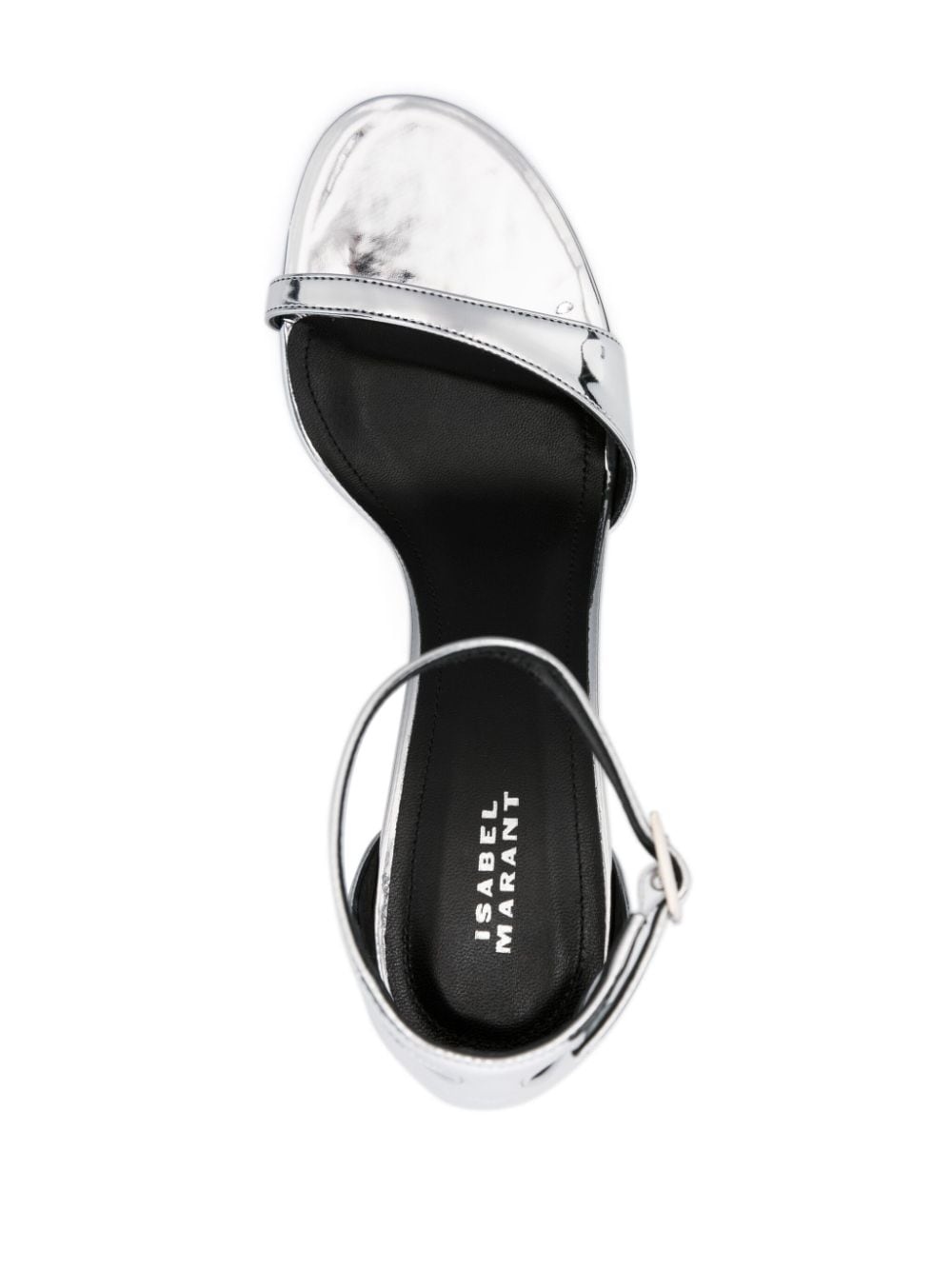 90mm metallic-effect leather sandals - 4