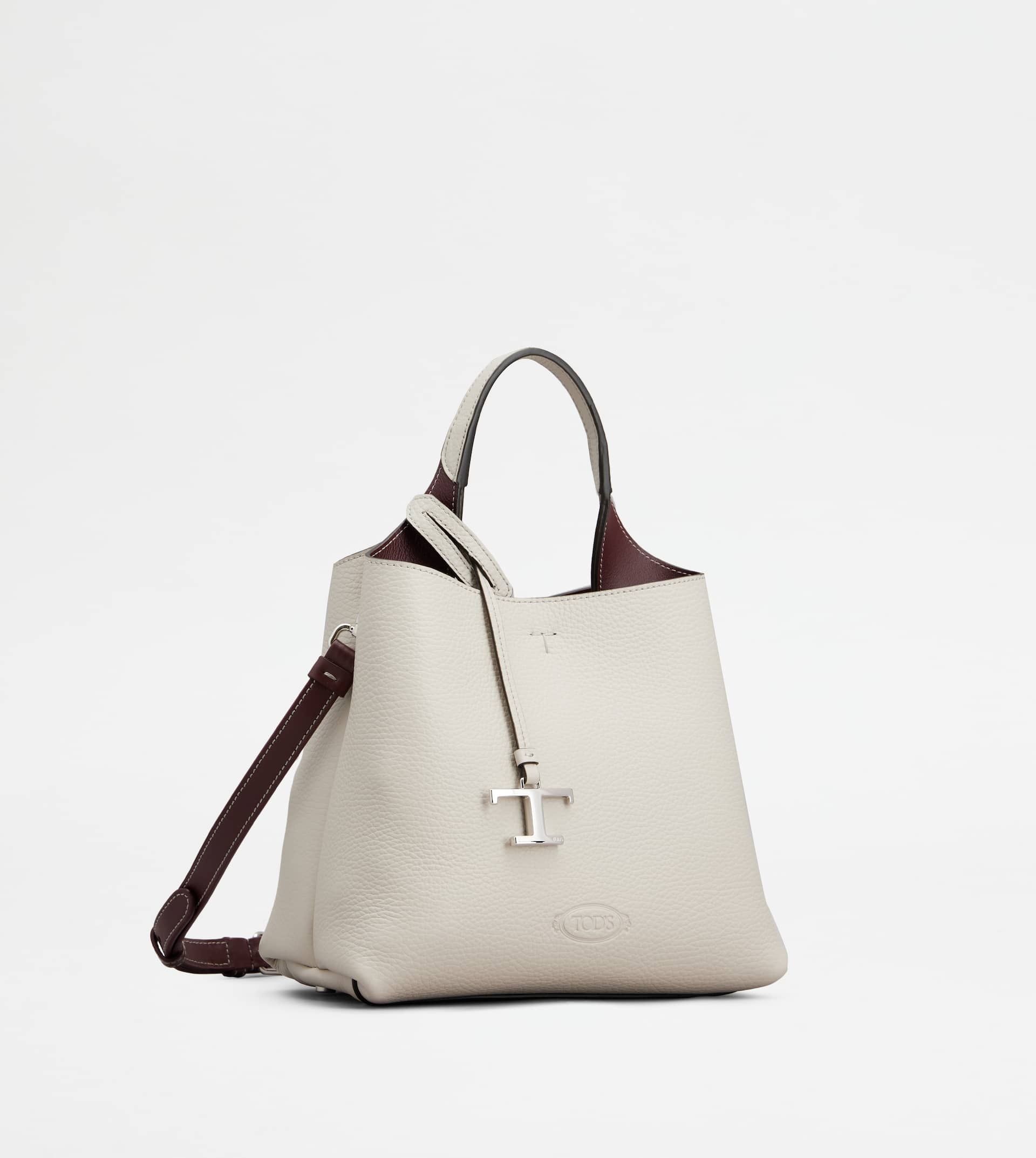 TOD'S BAG IN LEATHER MINI - GREY - 2