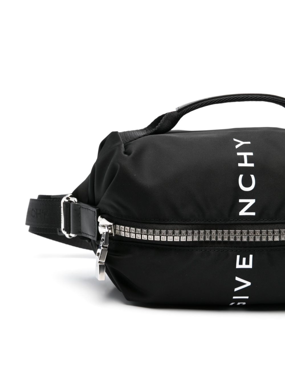 logo-print zipped bag - 4