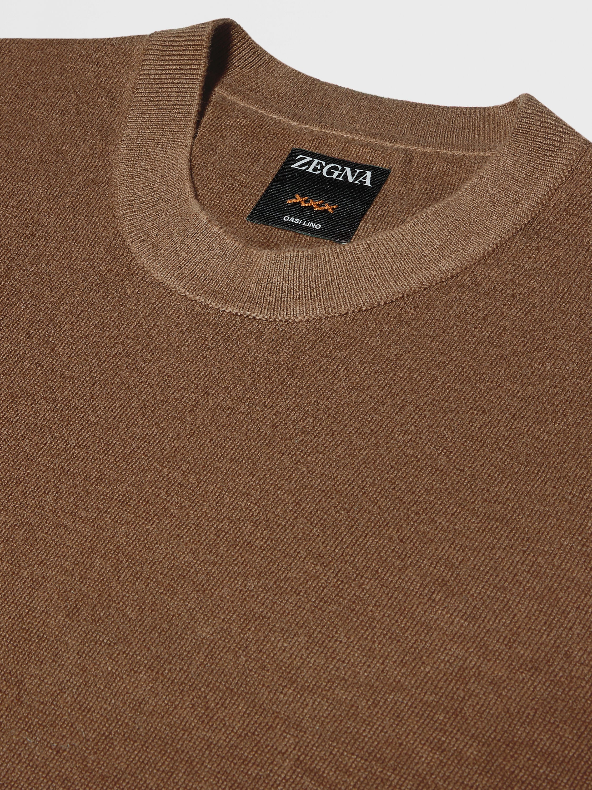 DARK TAUPE OASI LINO T-SHIRT - 3