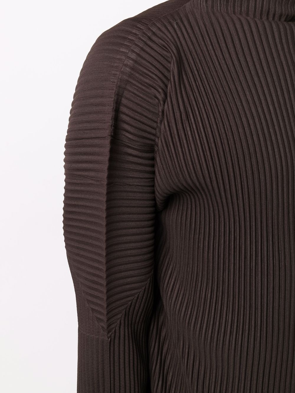 plissé-effect funnel-neck top - 5