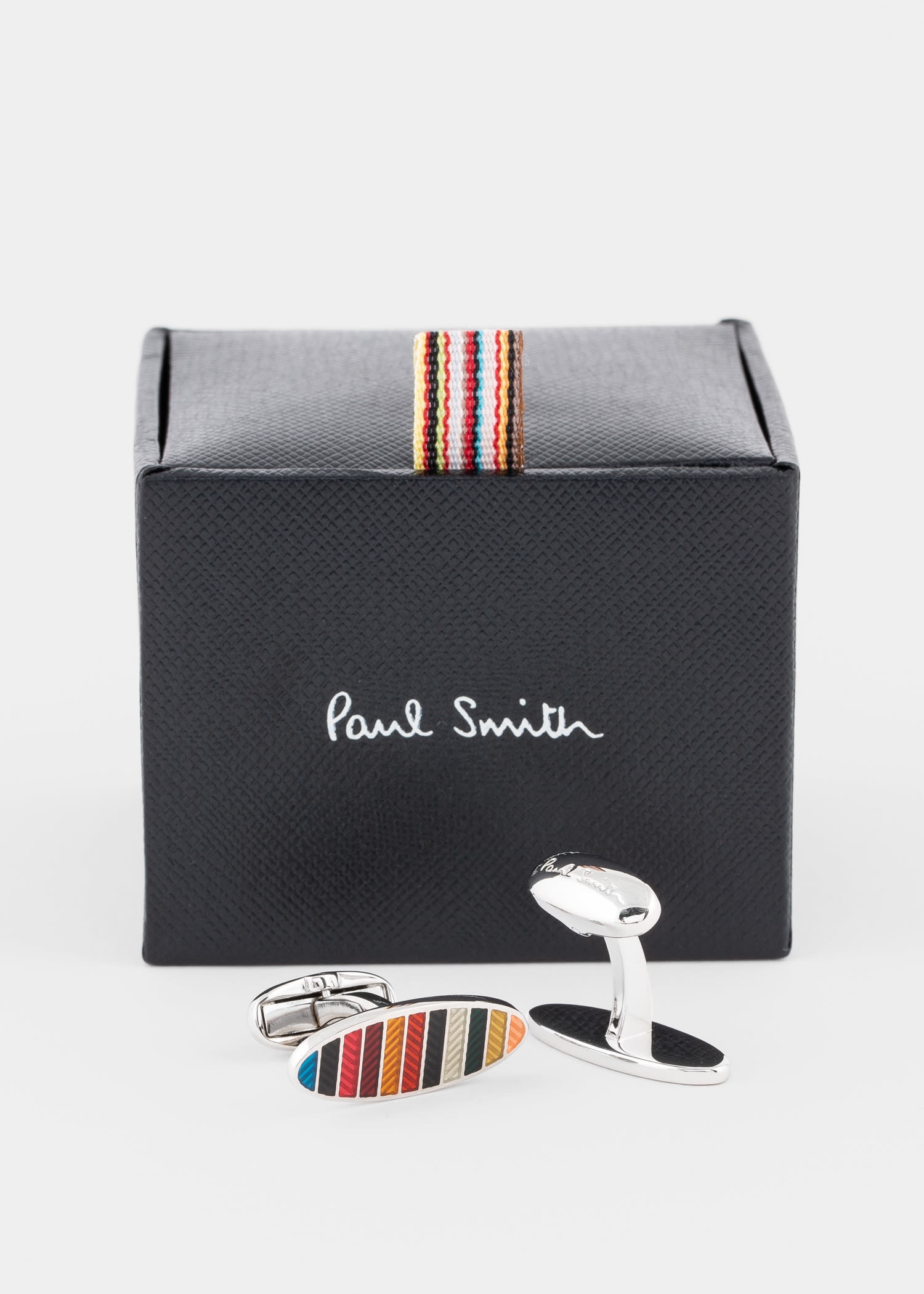 'Signature Stripe' Weave Cufflinks - 2