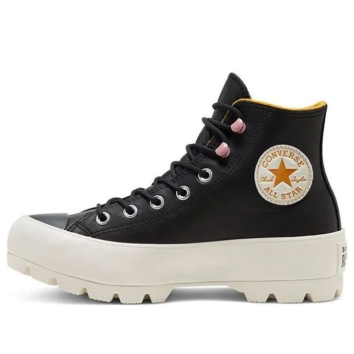 (WMNS) Converse Chuck Taylor All Star Lugged Winter High GTX 'Black Saffron Yellow' 568763C - 1