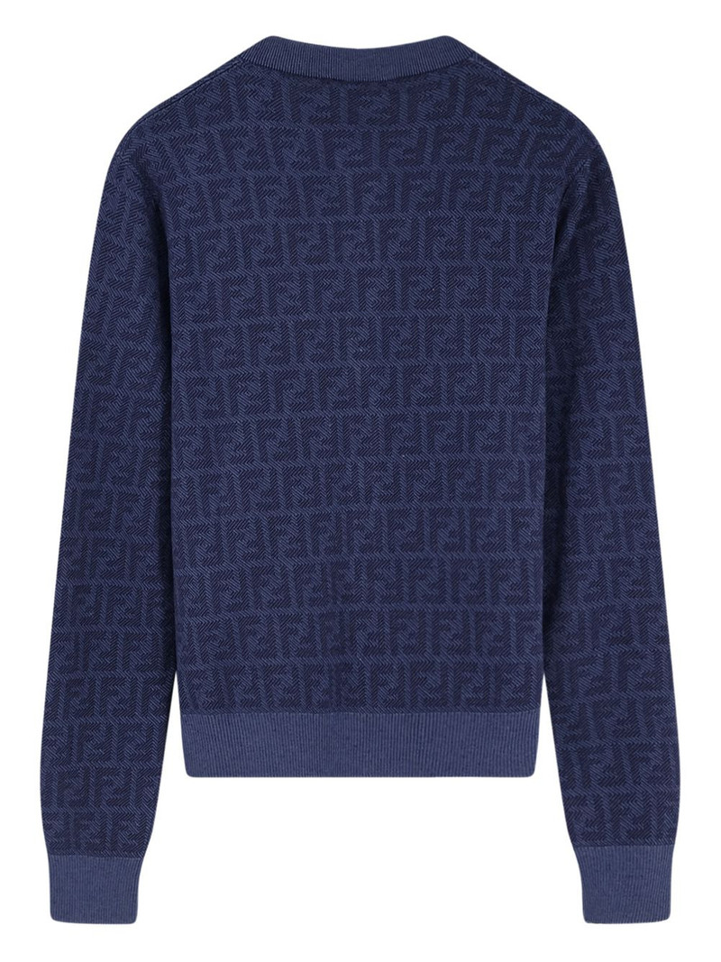 FENDI FF-pattern buttoned cardigan outlook