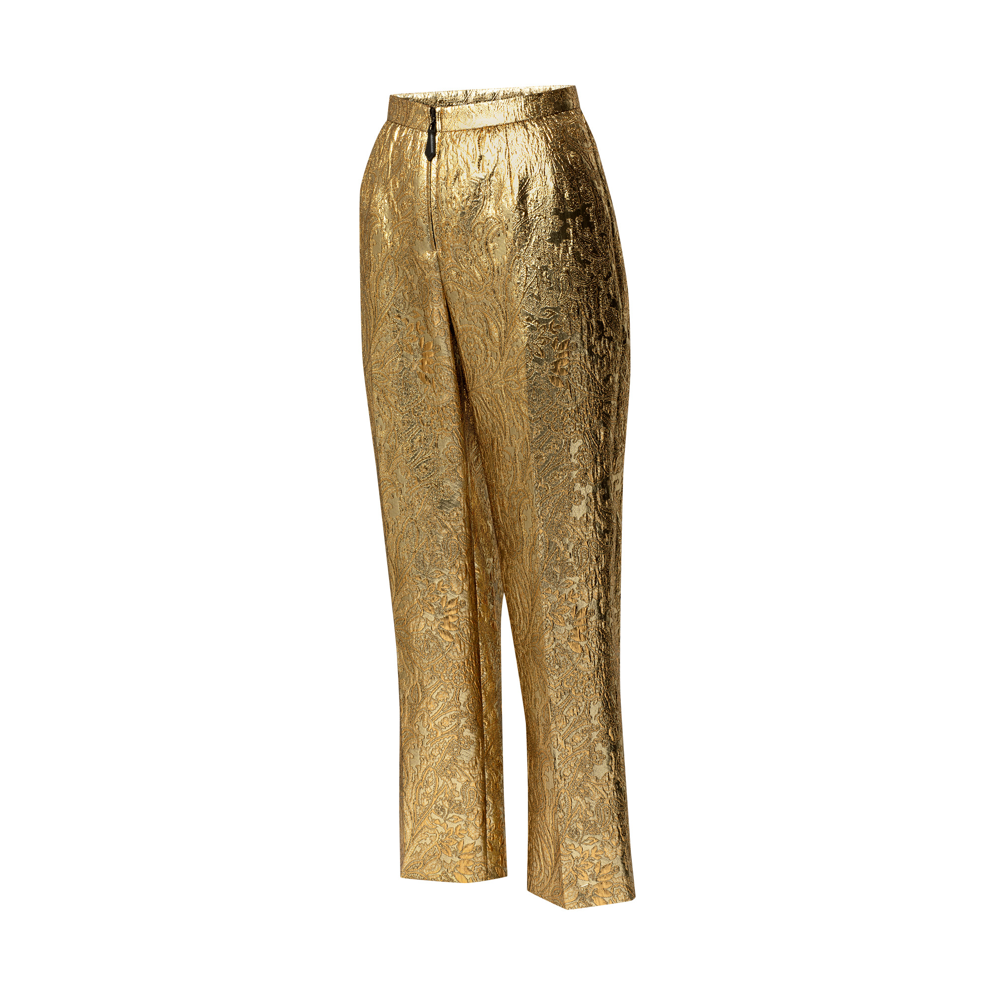 Floral Jacquard Pants - 2