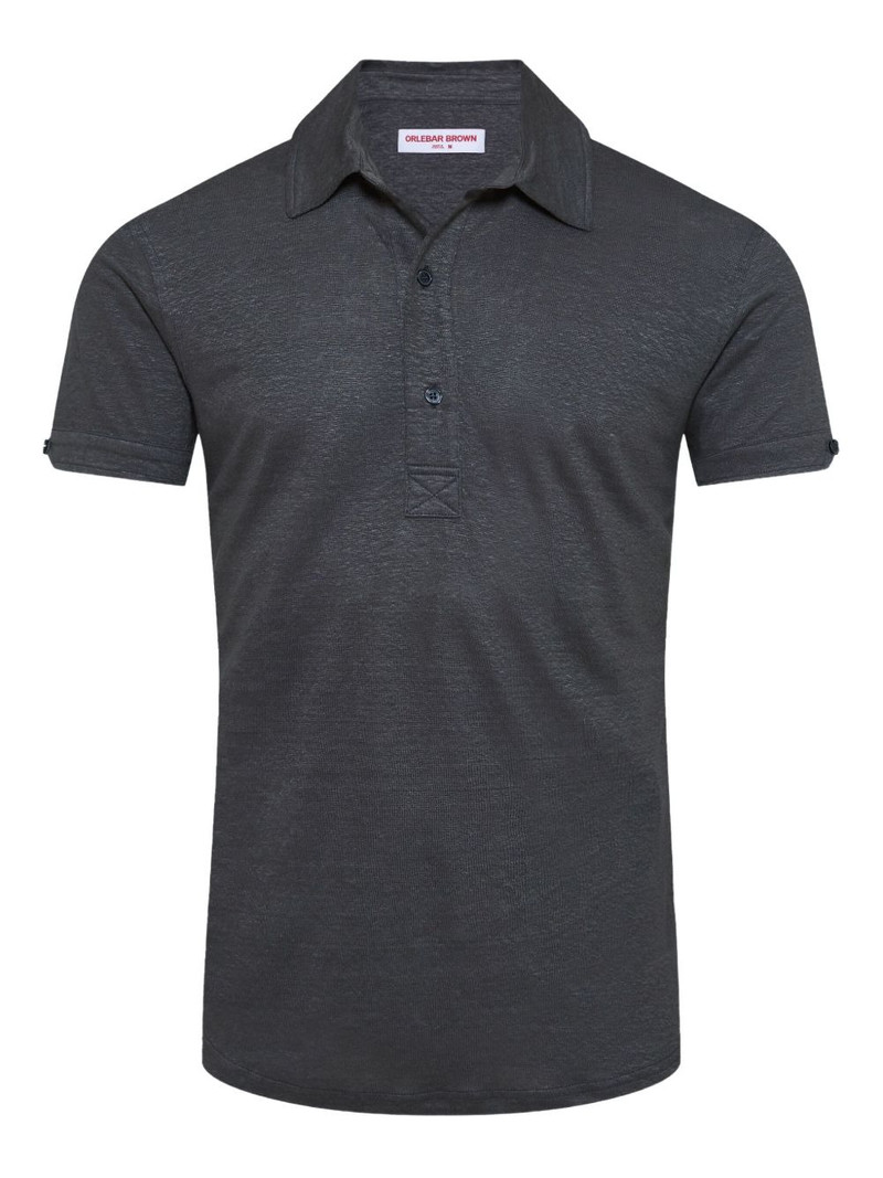 Sebastian linen short-sleeve polo shirt 1