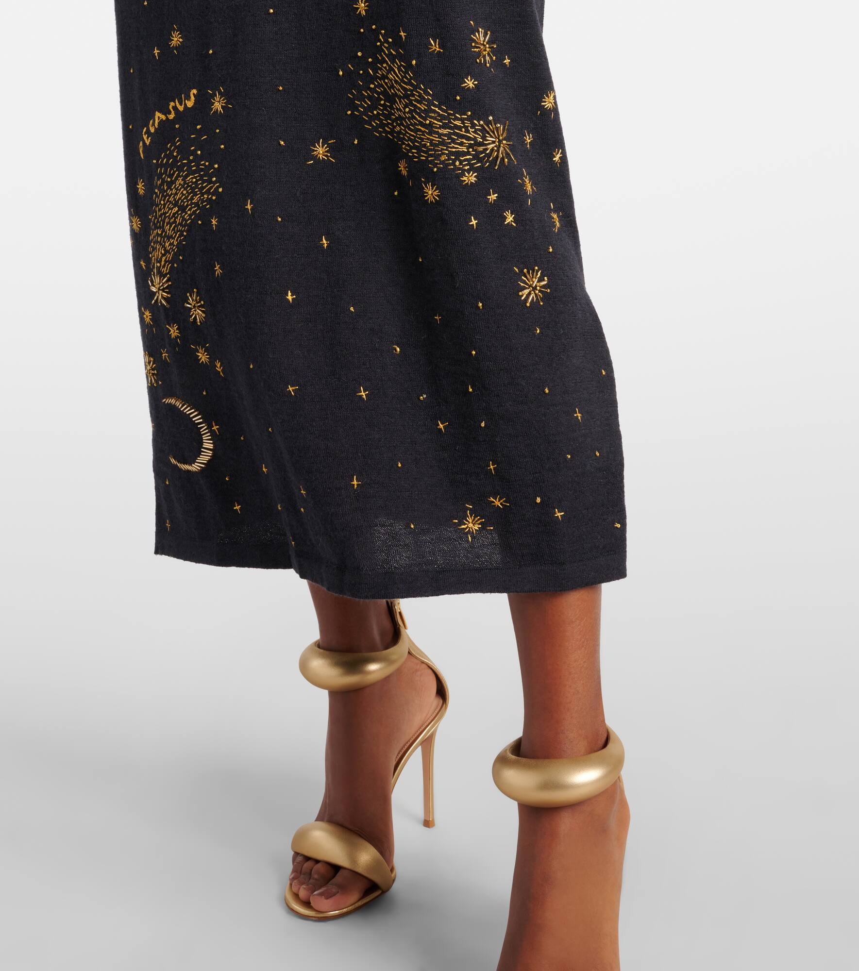Denise wool and silk gown - 5
