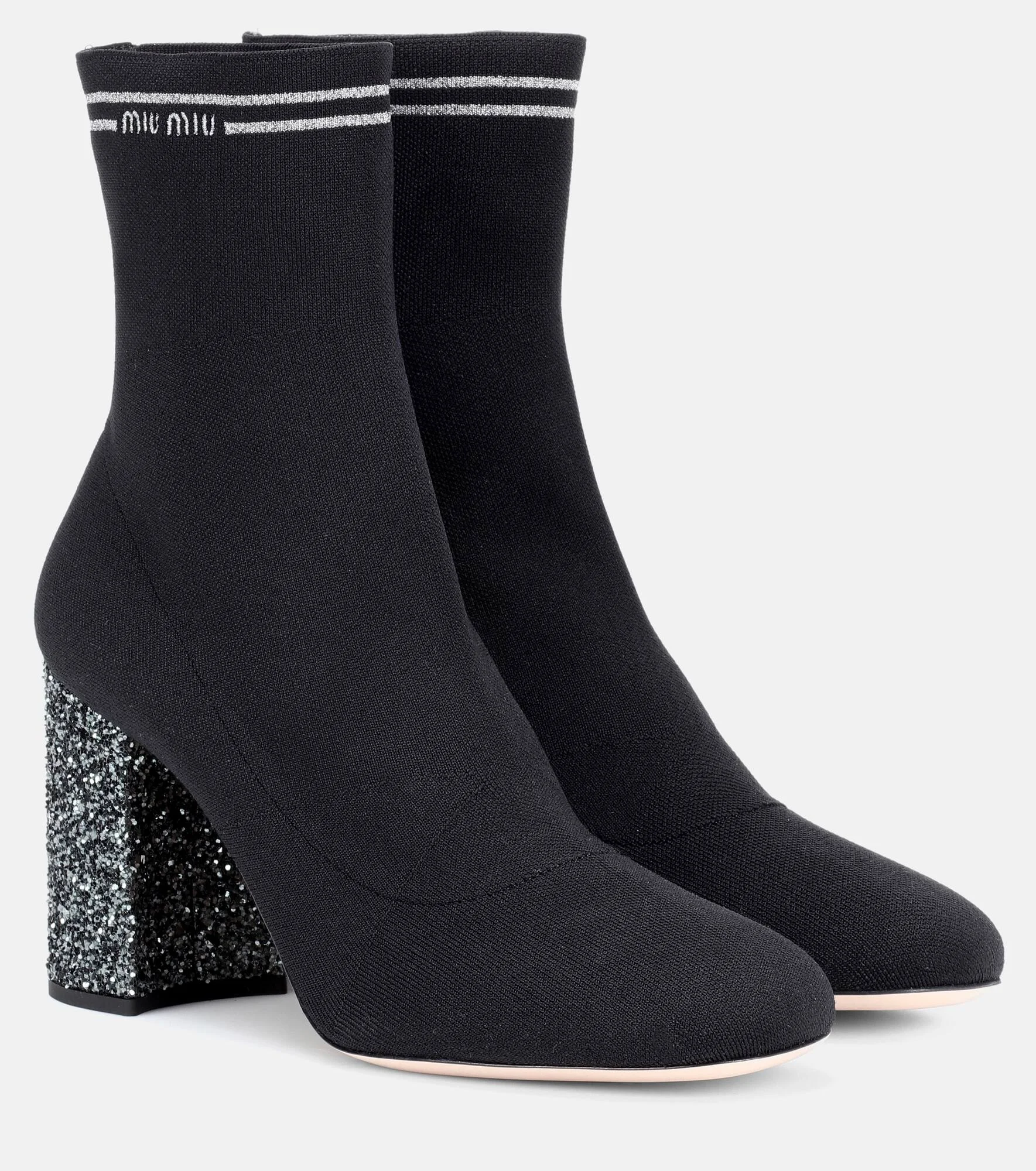 Stretch-knit ankle boots - 1