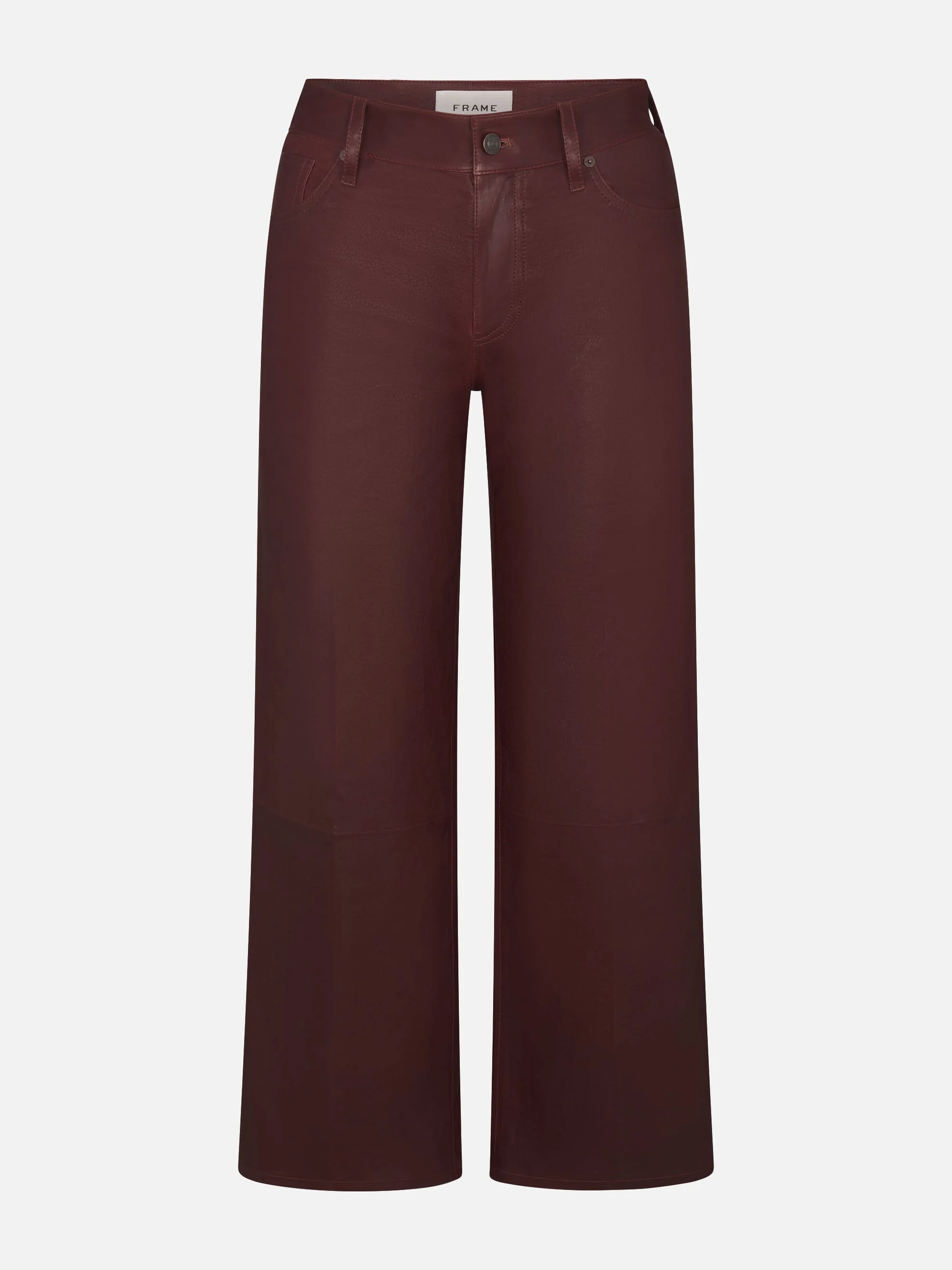 Le Slim Palazzo Leather Crop - 1