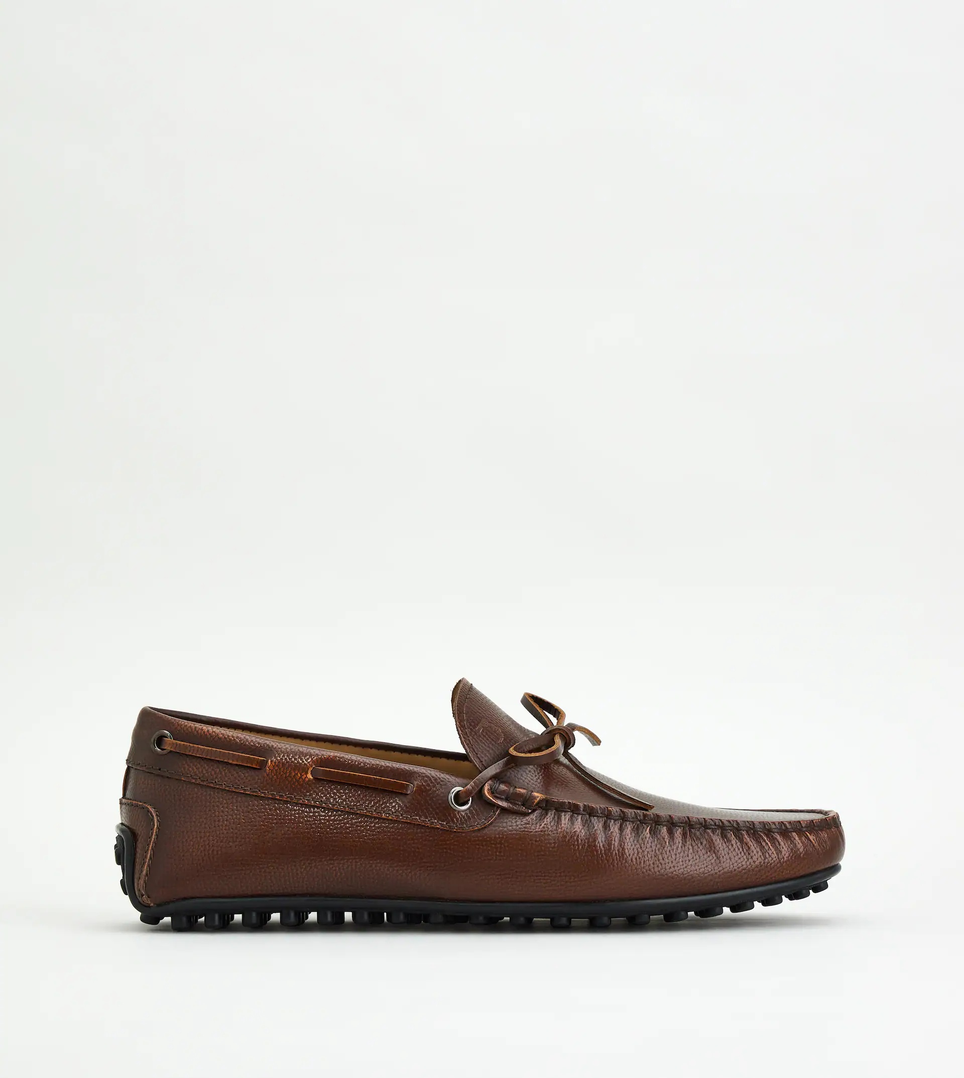 CITY GOMMINO DRIVING SHOES IN LEATHER - BROWN - 1