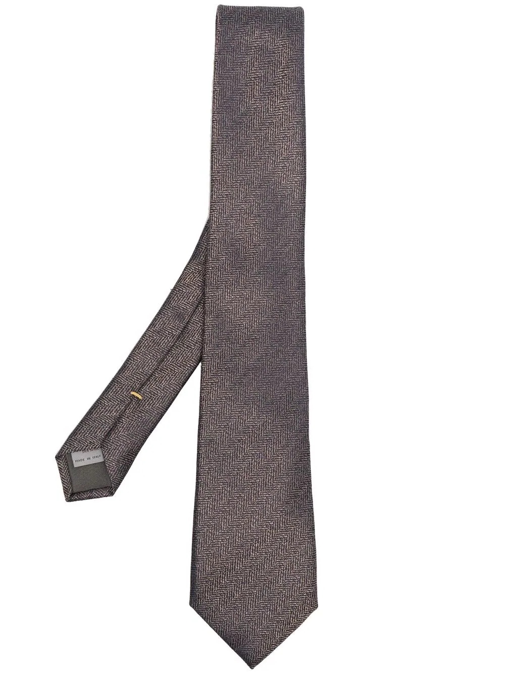 embroidered silk tie - 1