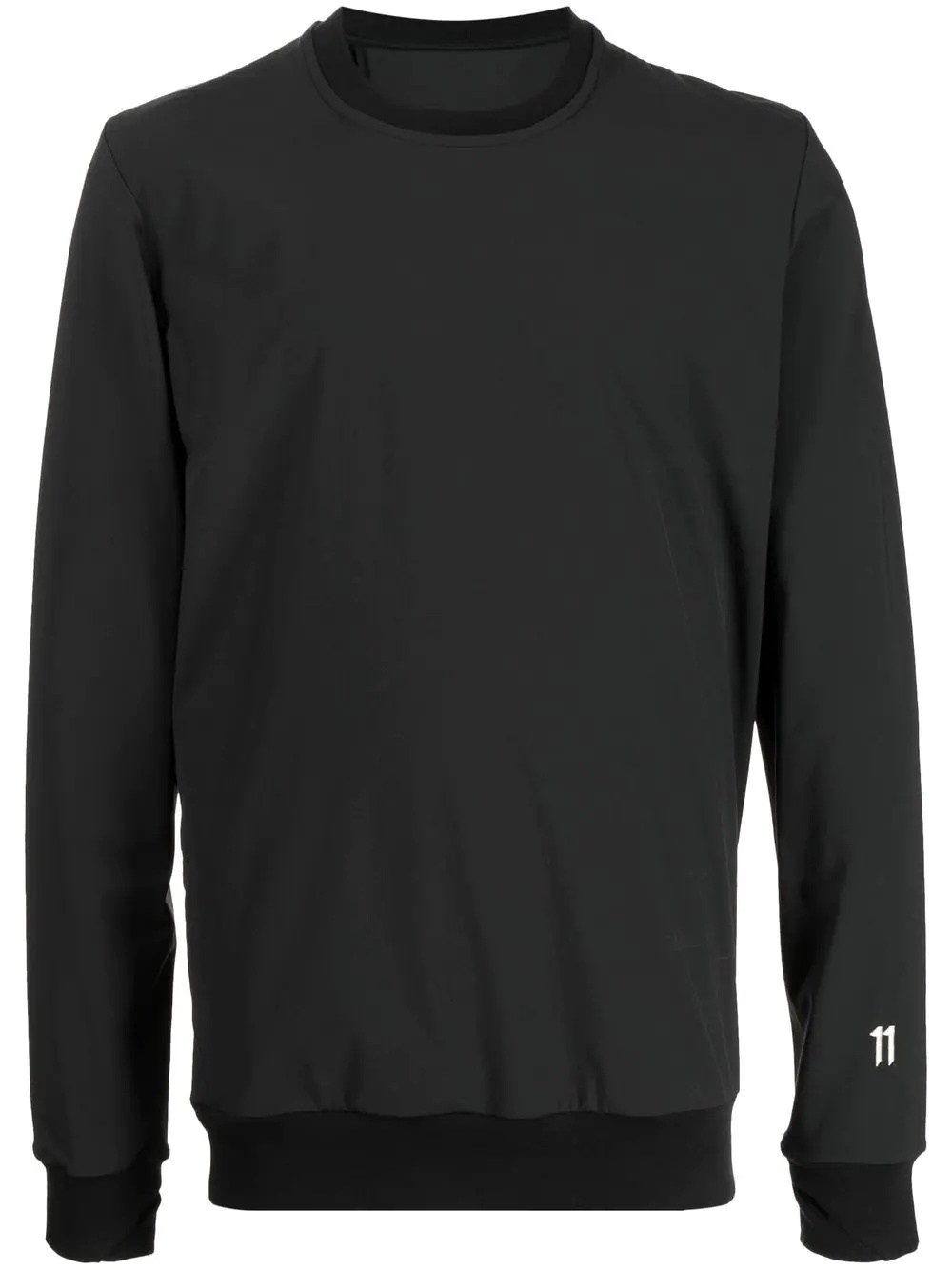 asymmetric logo-patch sweatshirt - 1