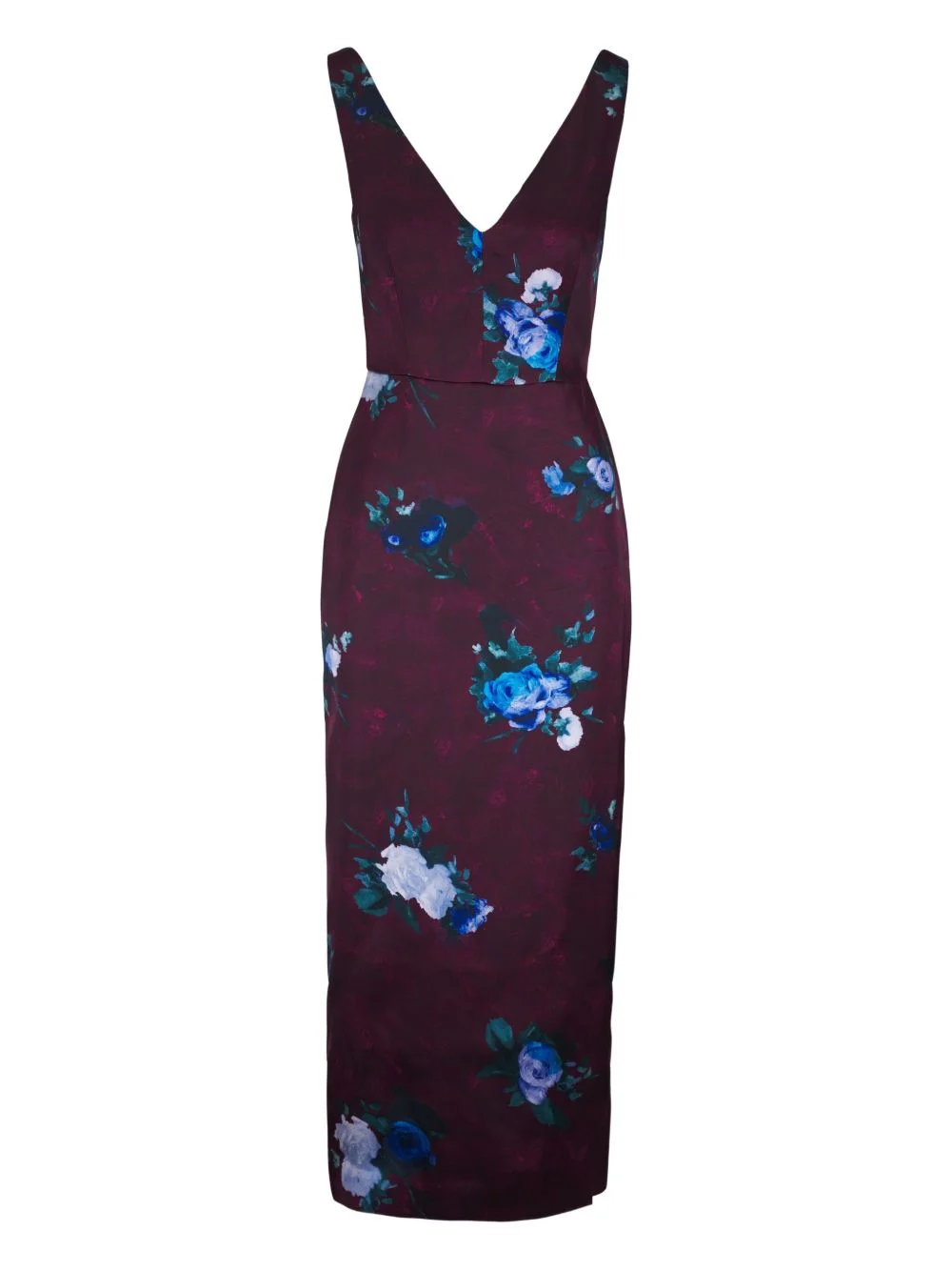 V-neck floral midi dress - 1