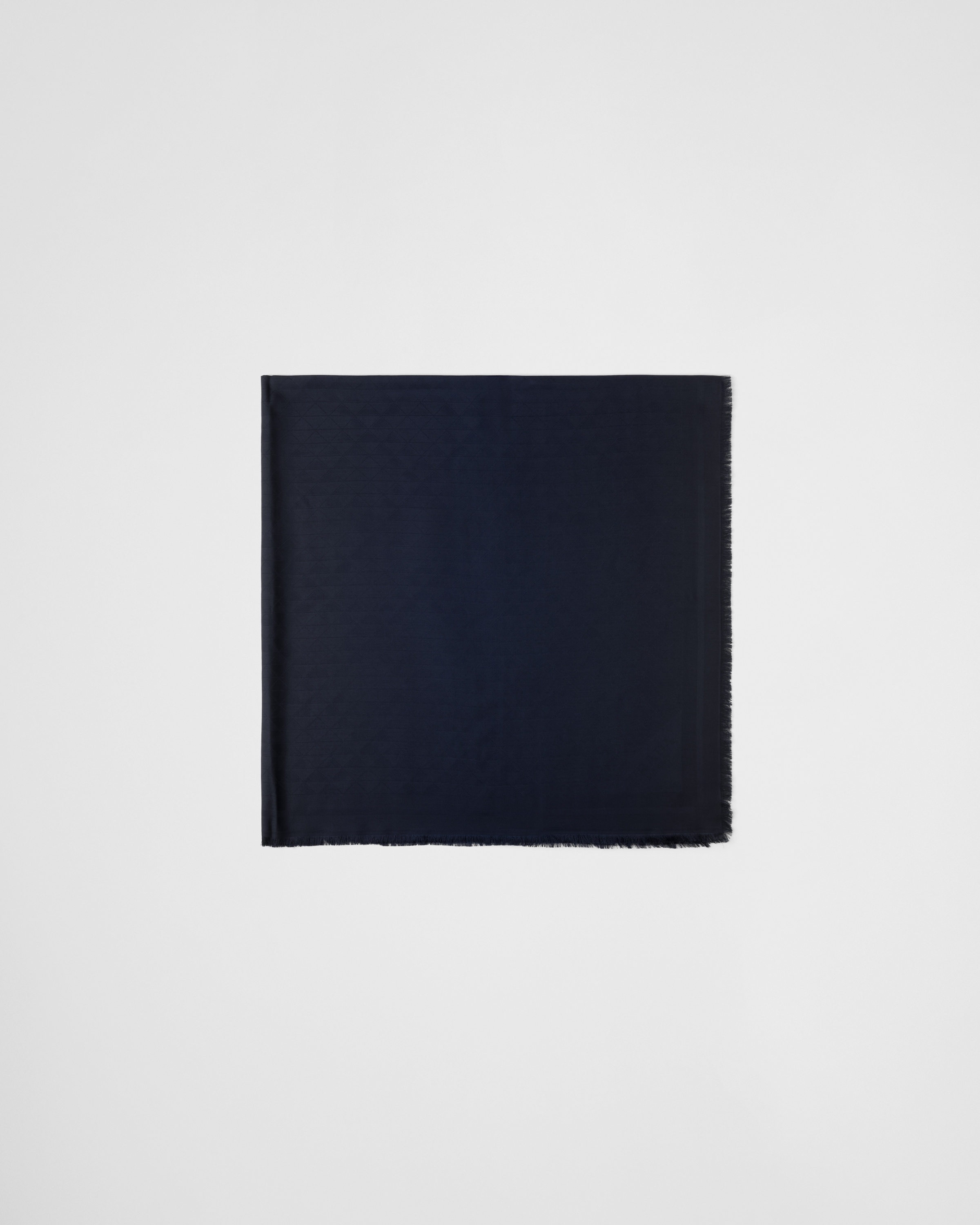 Symbole silk and wool jacquard shawl - 1
