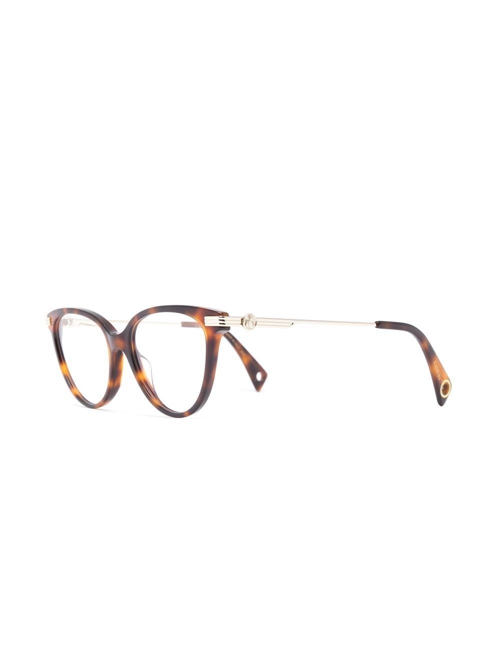 cat-eye tortoiseshell-effect glasses - 2