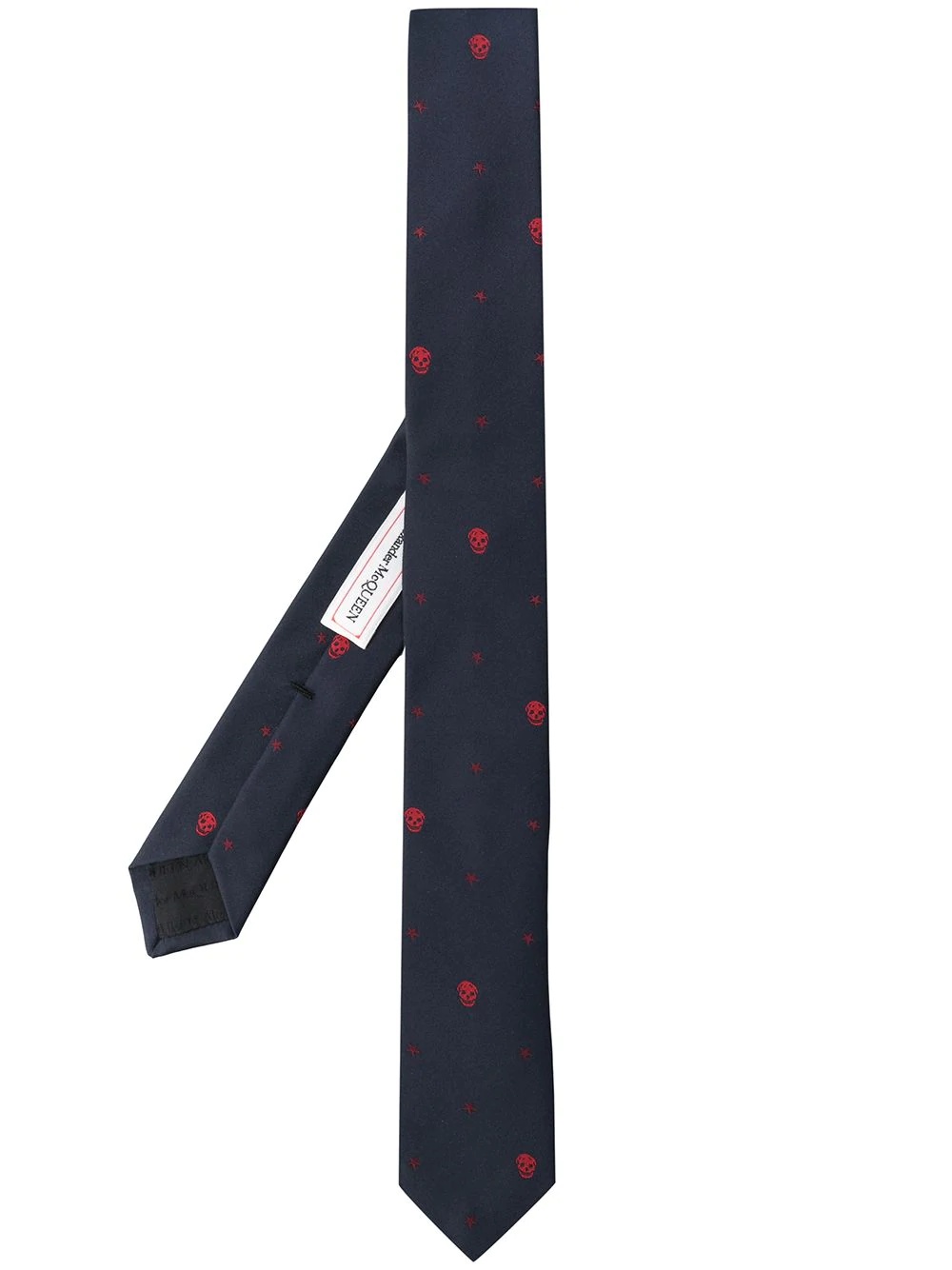 embroidered skull and star tie - 1