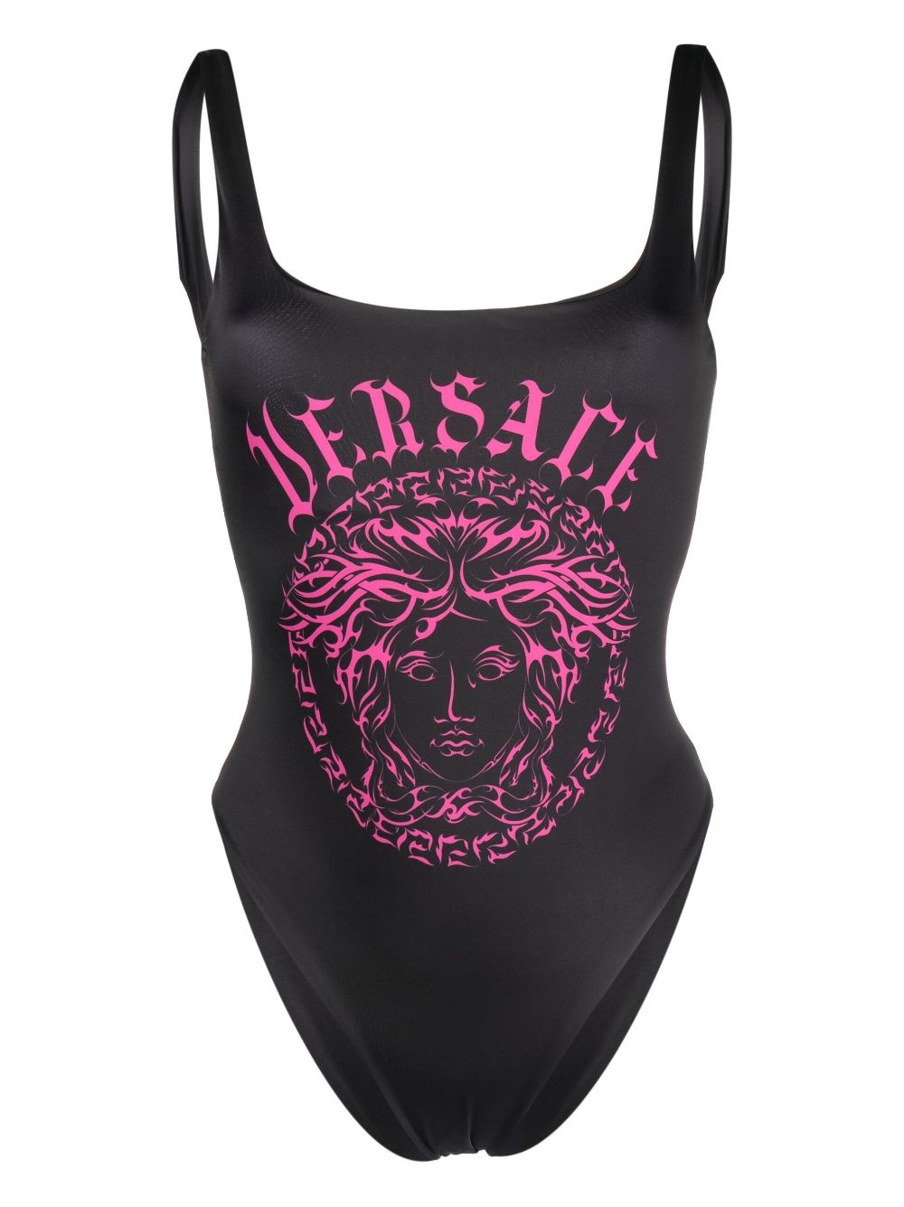 logo-print sleeveless swimsuit - 1
