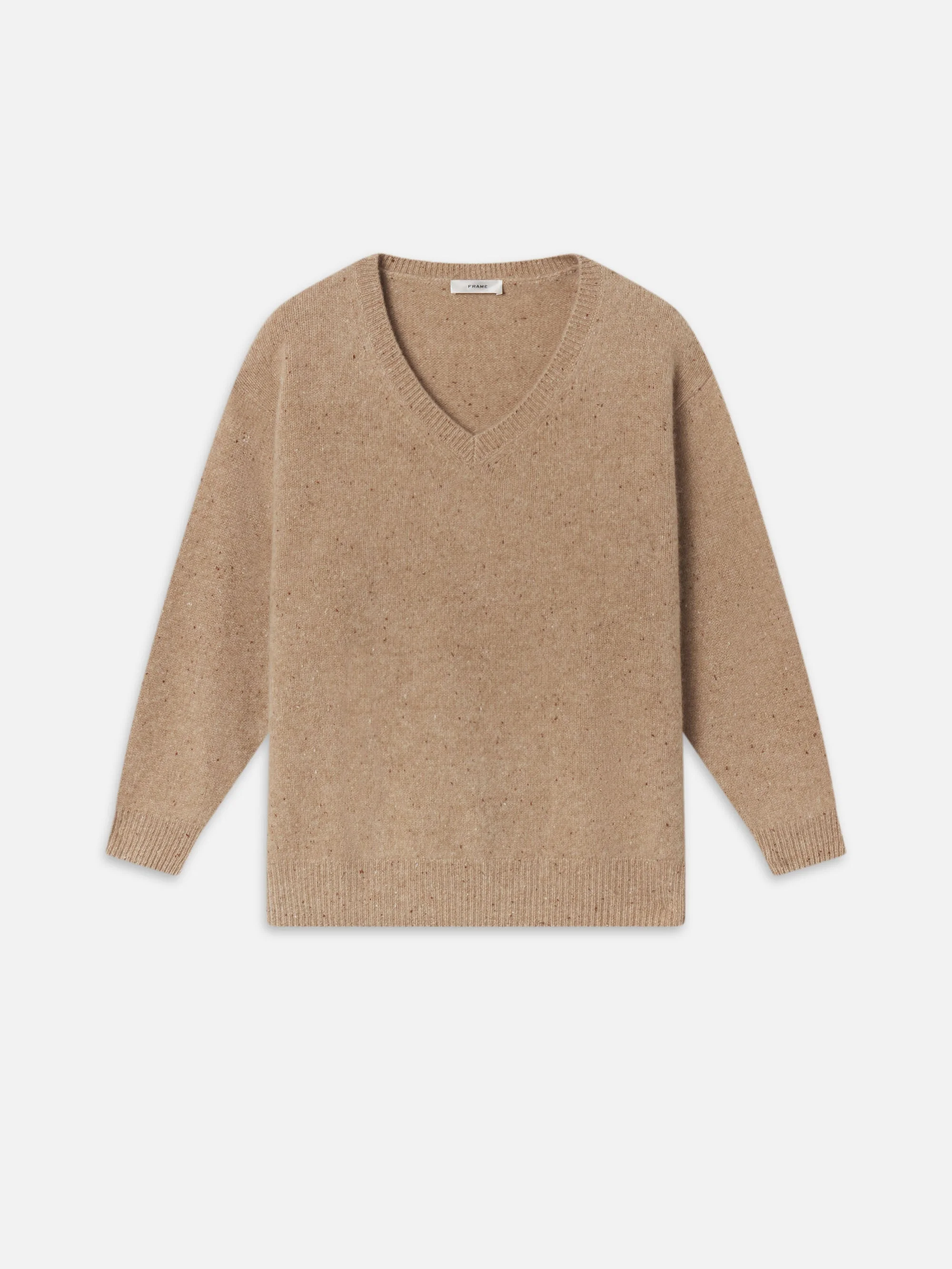 The Cashmere Brushed V Sweater - 1