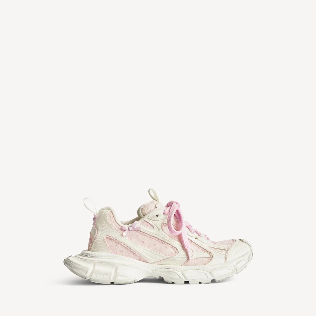 Women's 3xl Tulle Sneaker in White/pink - 1