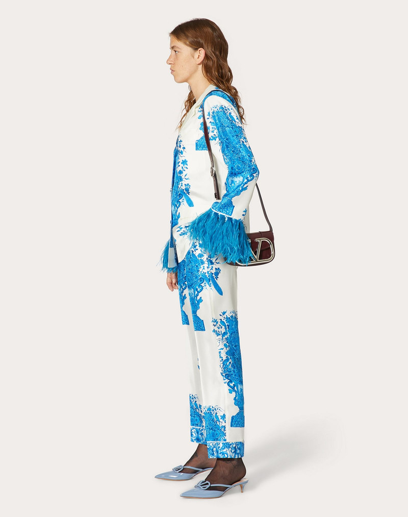 Valentino Printed Twill Pajama Pants outlook