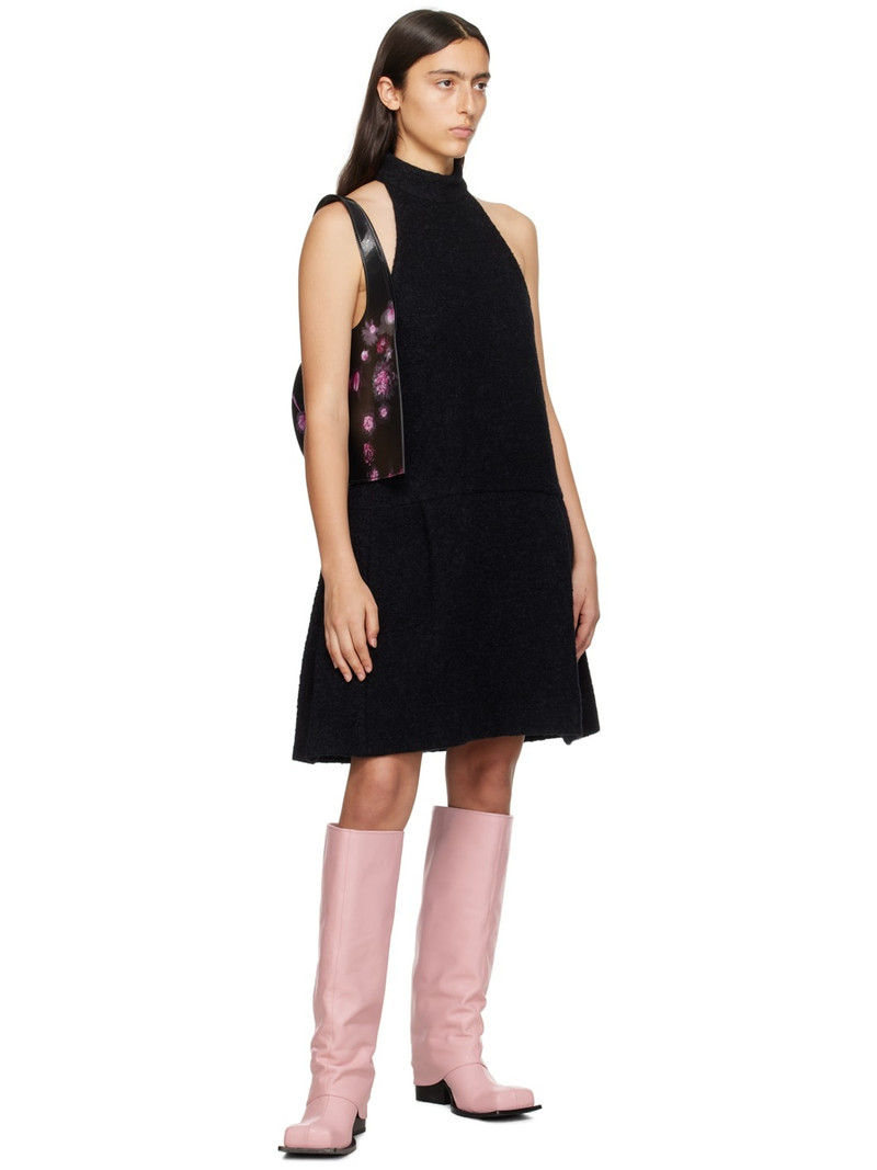 We11done Black Pleated Minidress outlook