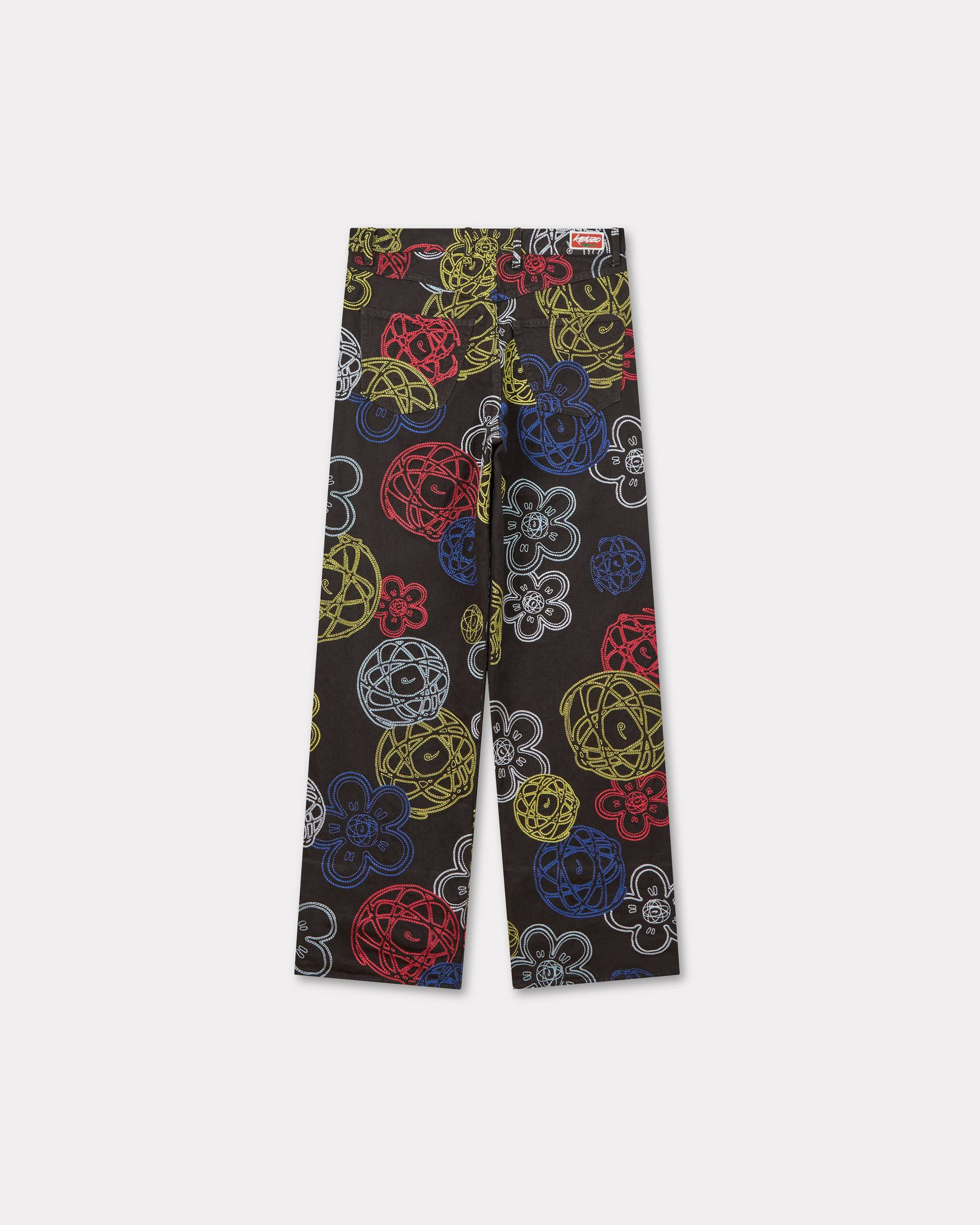 'Kenzo x Futura 2000' embroidered wide fit pants - 2