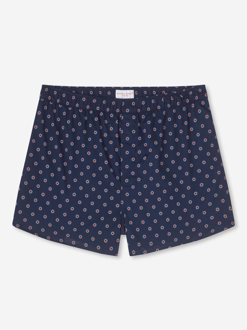 Men's Modern Fit Boxers Nelson 90 Cotton Batiste Navy - 1