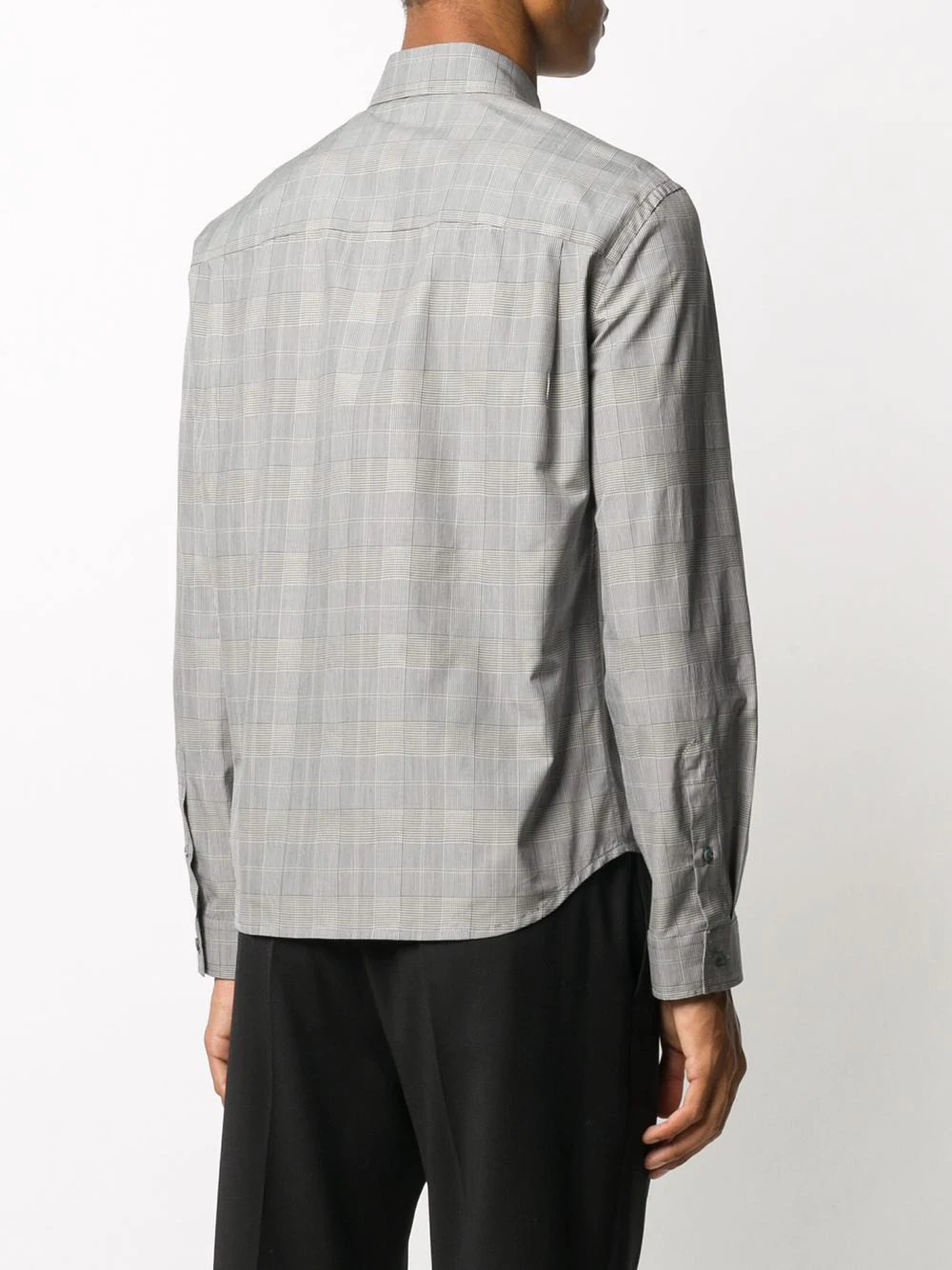 checked fitted shirt - 4