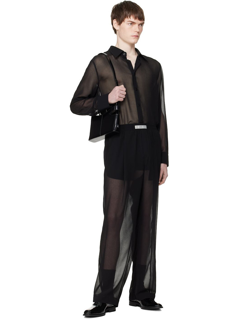 LGN LOUIS GABRIEL NOUCHI Black Jogging Large Transparent Trousers outlook