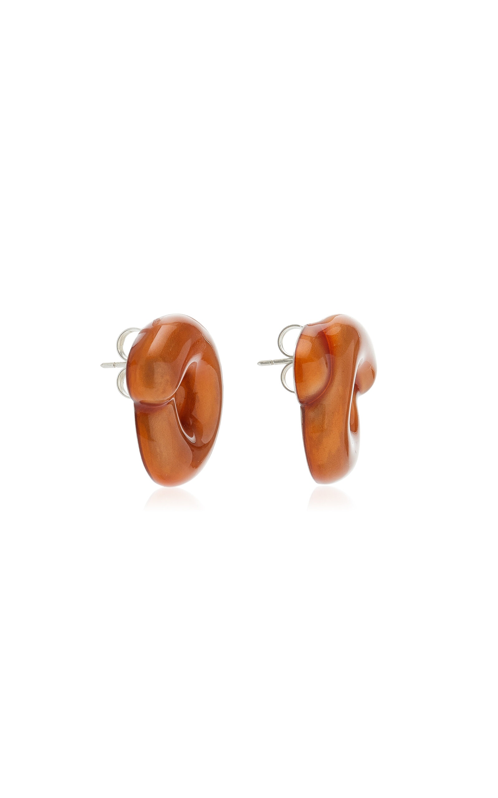 Tarallo Enameled Sterling Silver Earrings orange - 3
