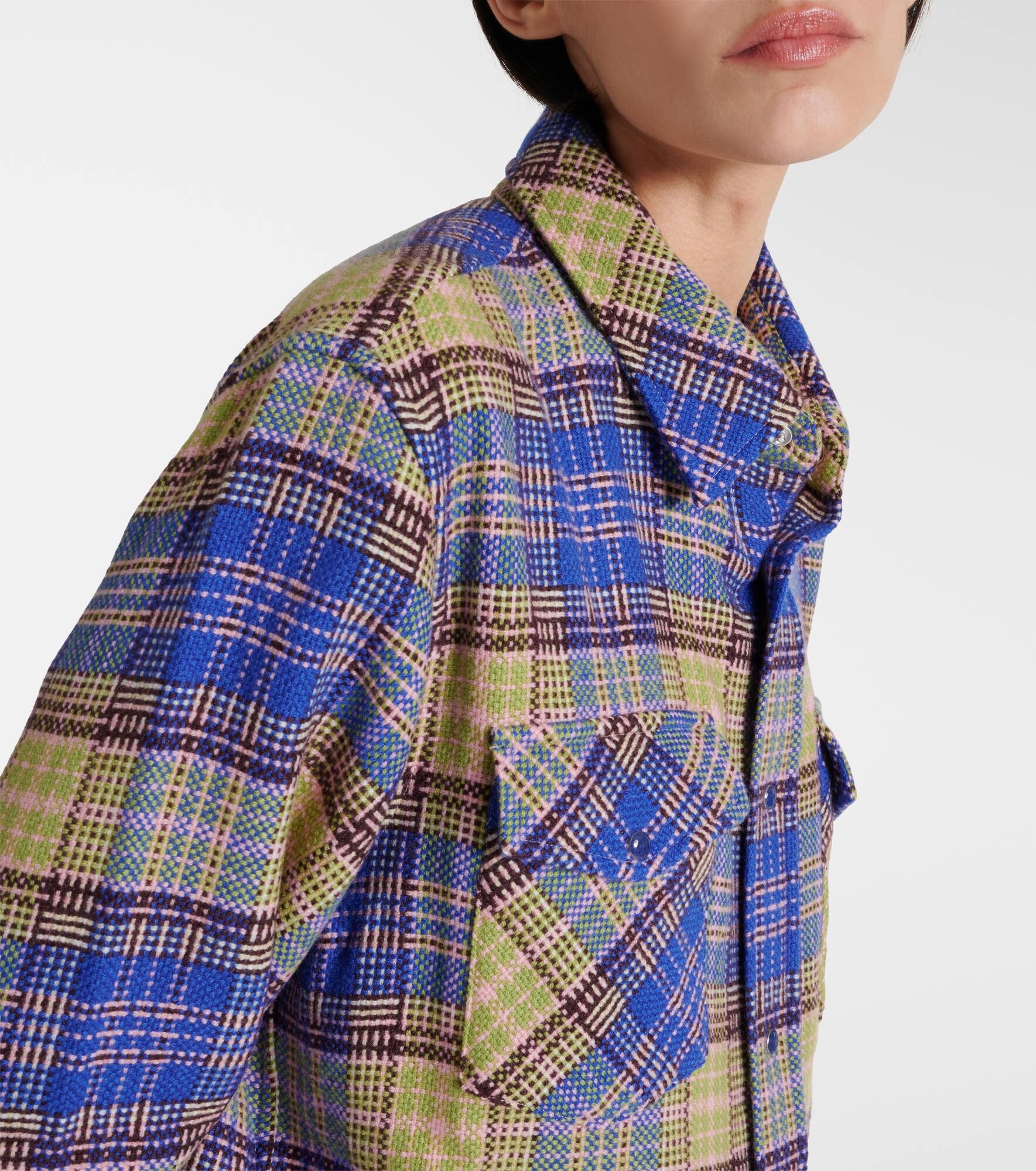 Tartan cashmere shirt - 5