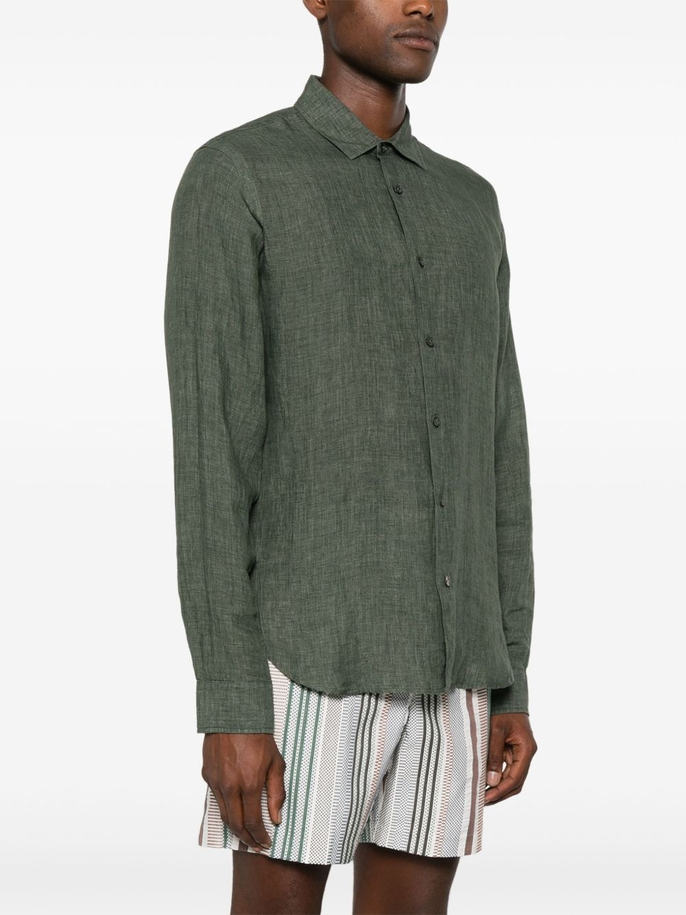 long-sleeve linen shirt - 3