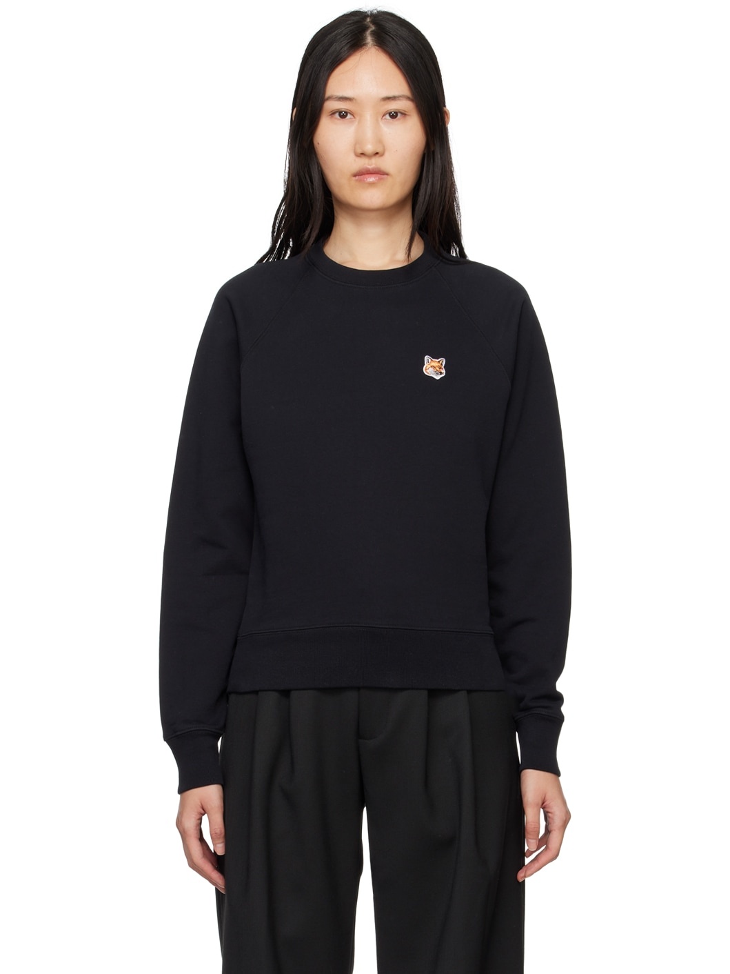 Black Fox Head Sweatshirt - 1