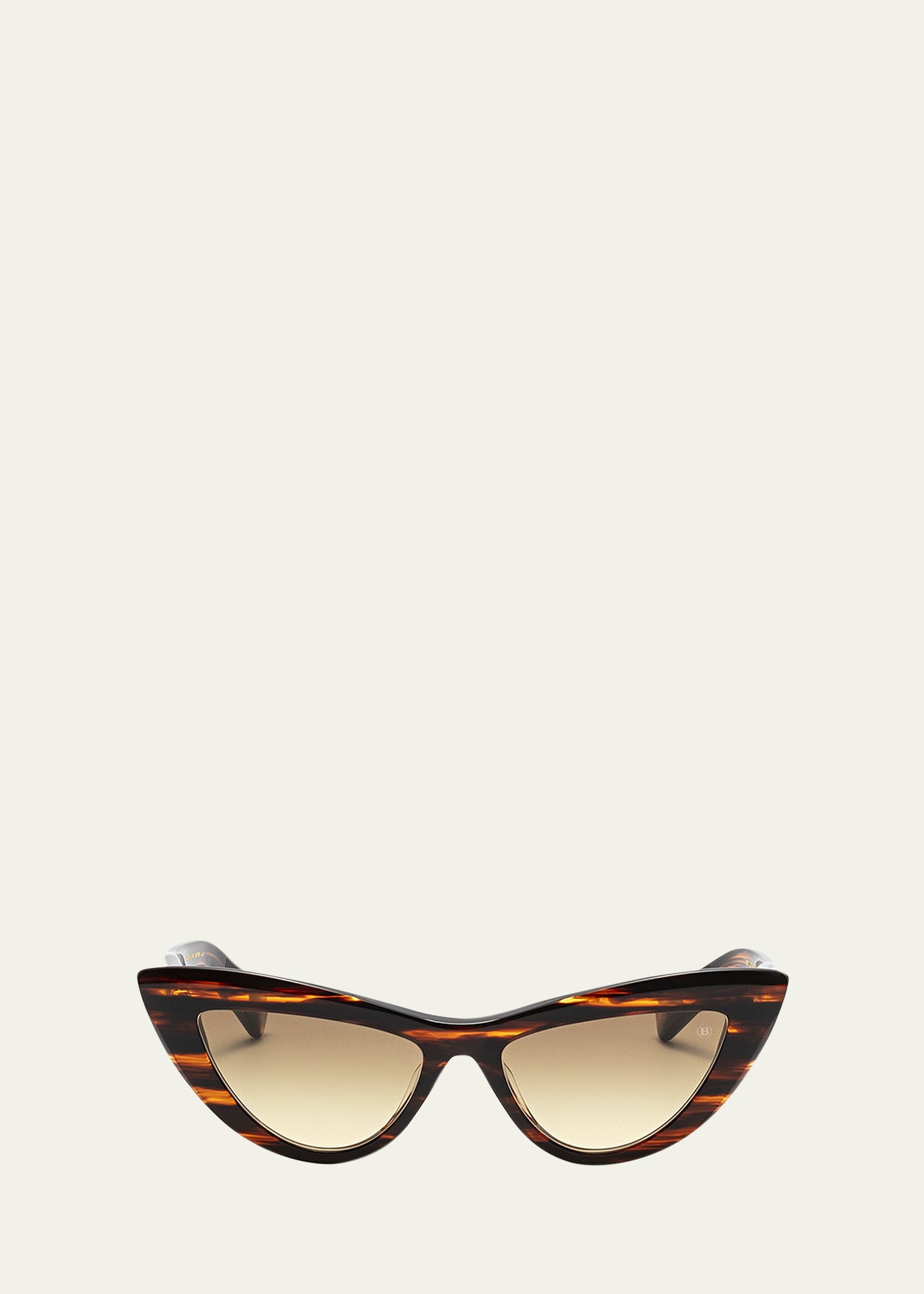 Gradient Acetate & Titanium Cat-Eye Sunglasses - 1