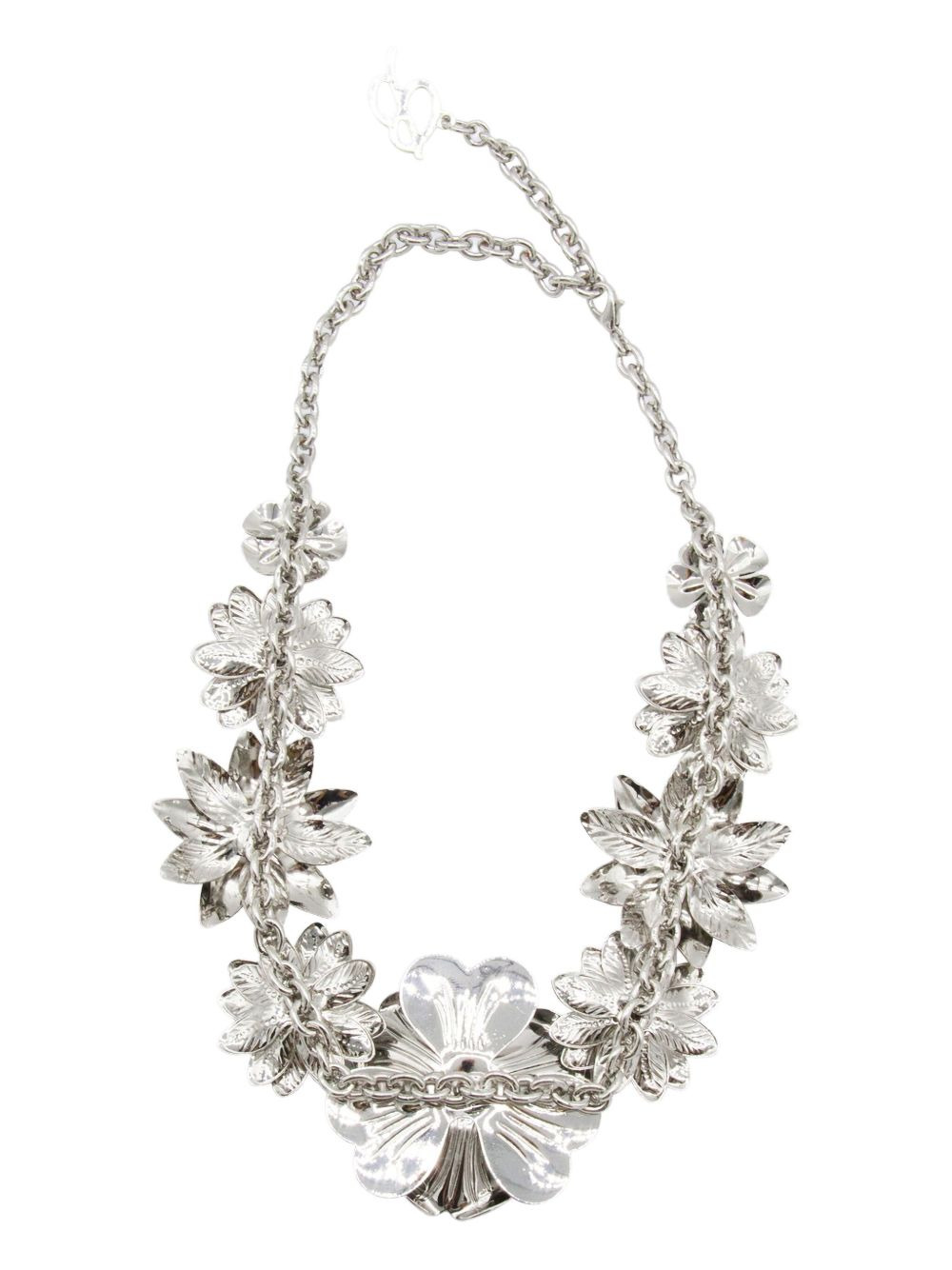 floral-embellished chain necklace - 2