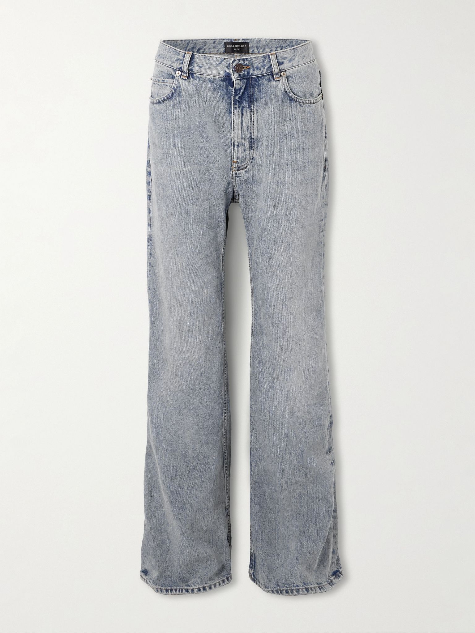 Distressed low-rise flared jeans Light denim - 1
