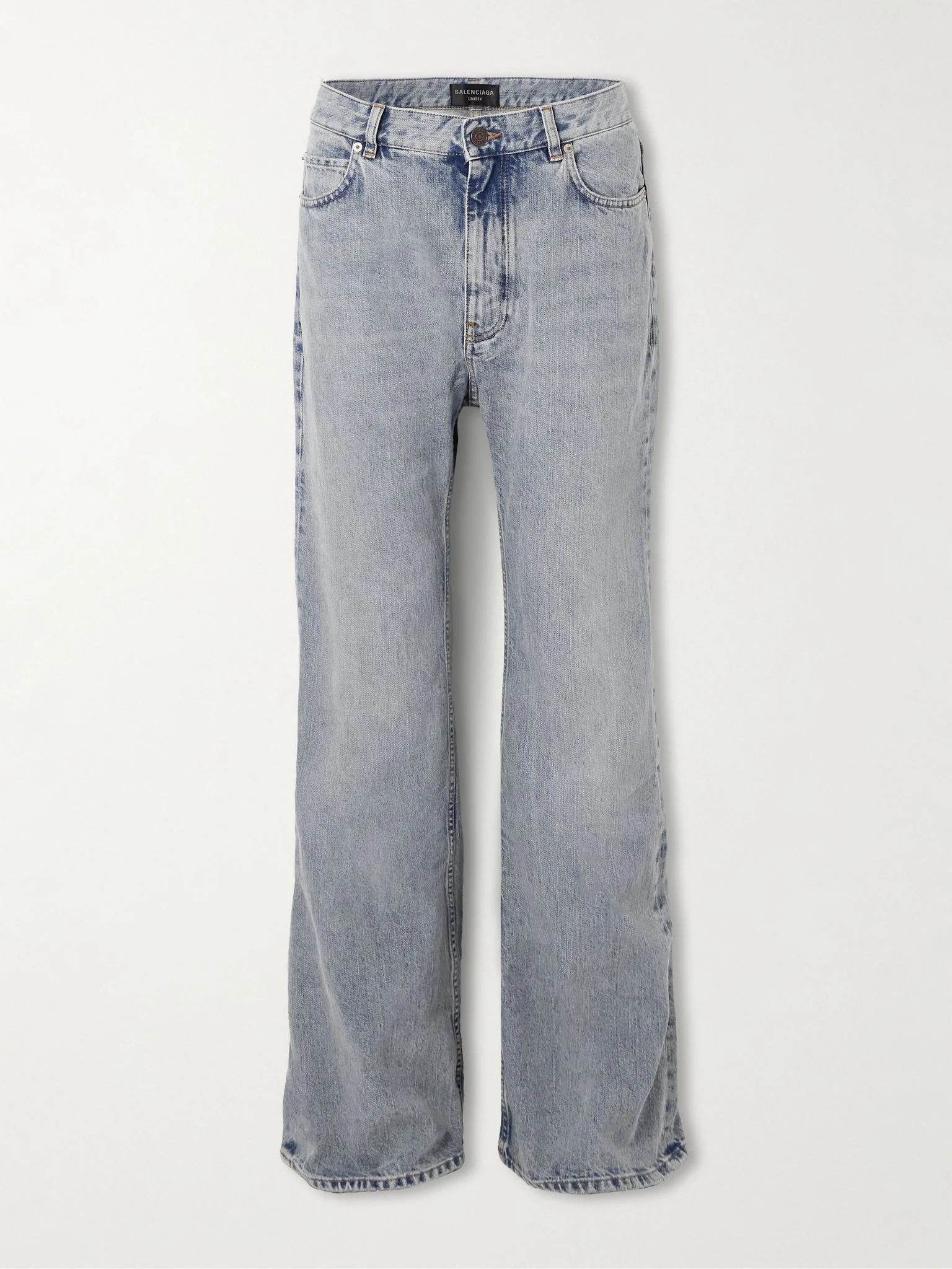 Distressed low-rise flared jeans Light denim - 1