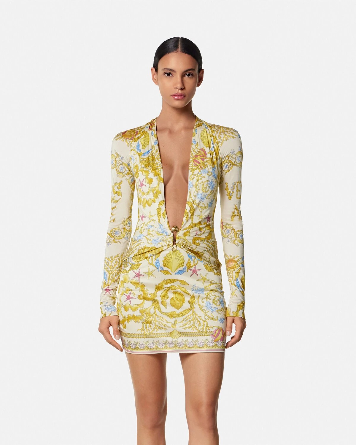 Safety Pin Underwater Barocco Mini Dress - 3