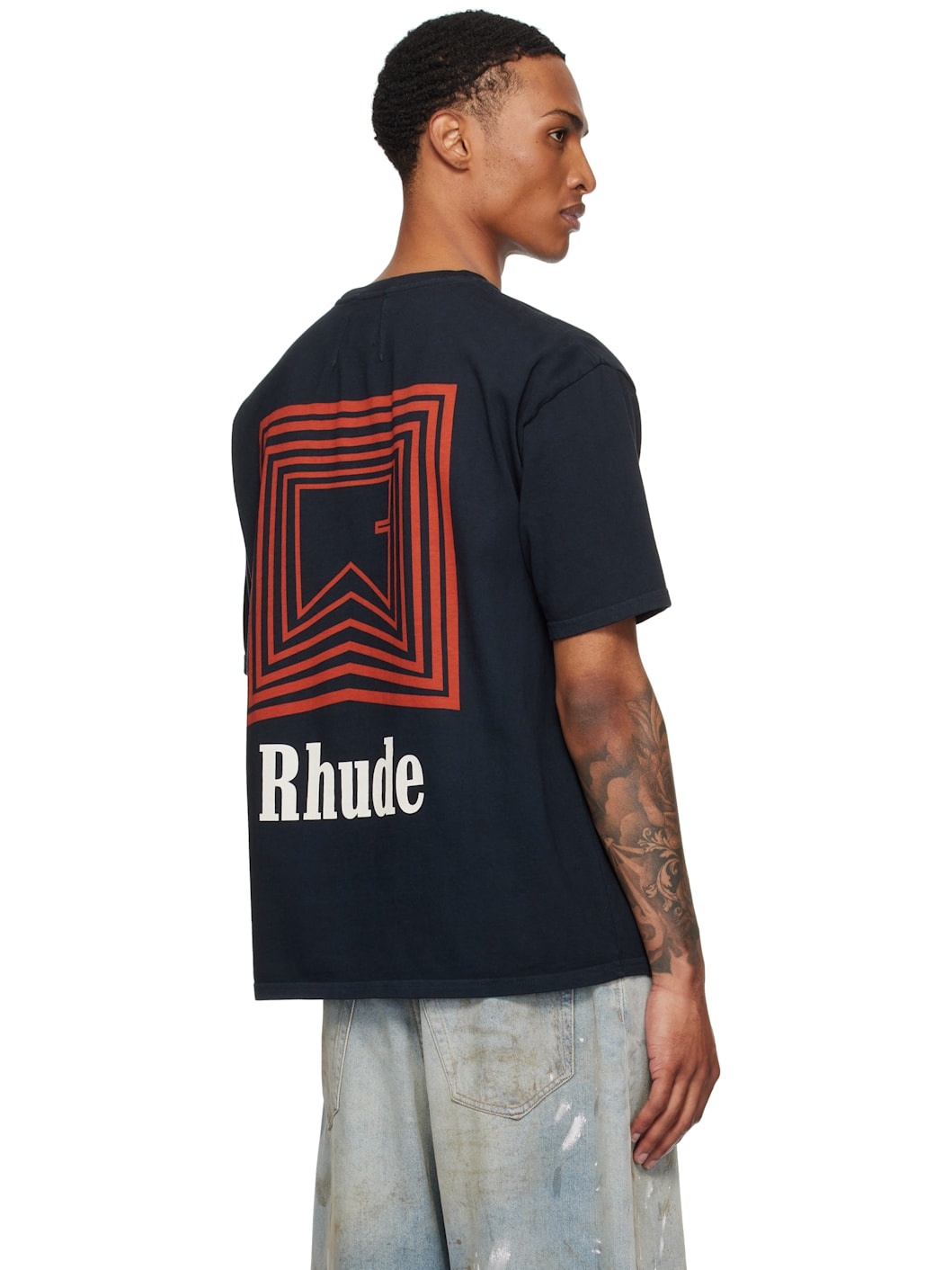 Black Chevron Logo Repeat T-shirt - 3