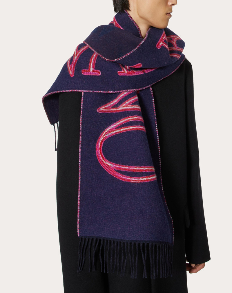 WOOL AND CASHMERE NEON UNIVERSE SCARF 4