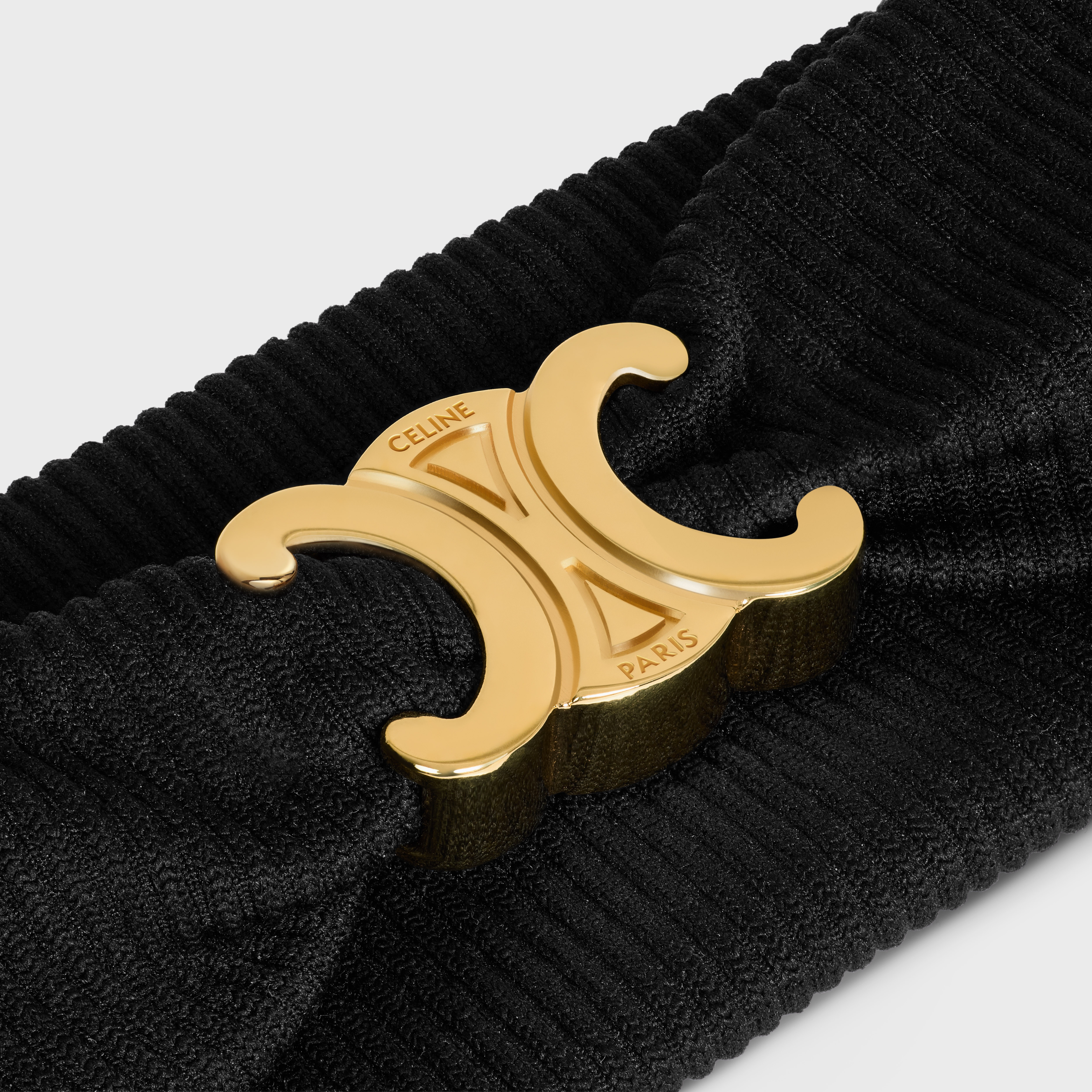 Triomphe Athletic Headband in Polyamide, Elastane and Brass with Gold Finish - 3