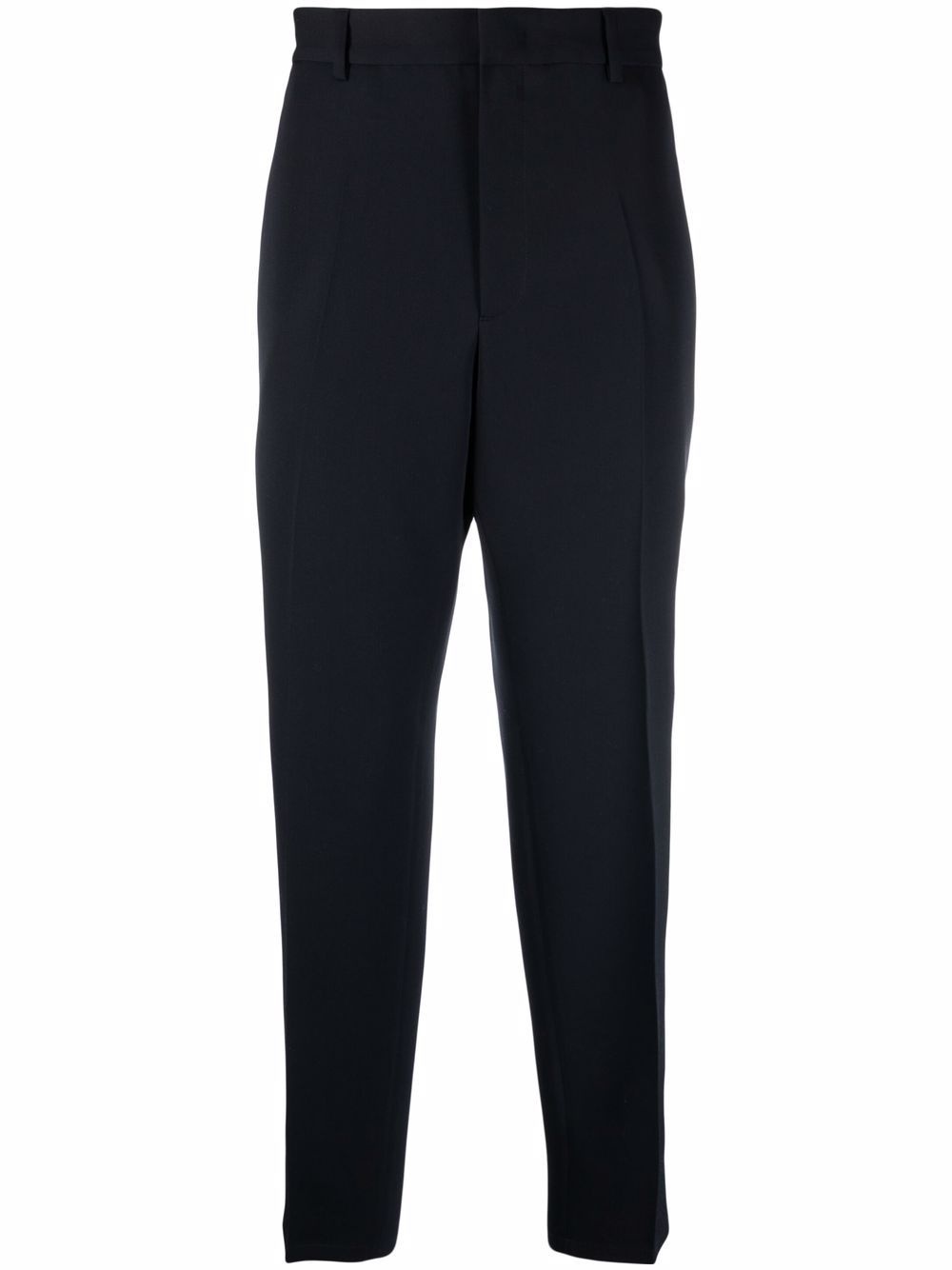 pressed-crease elasticated-waist trousers - 1